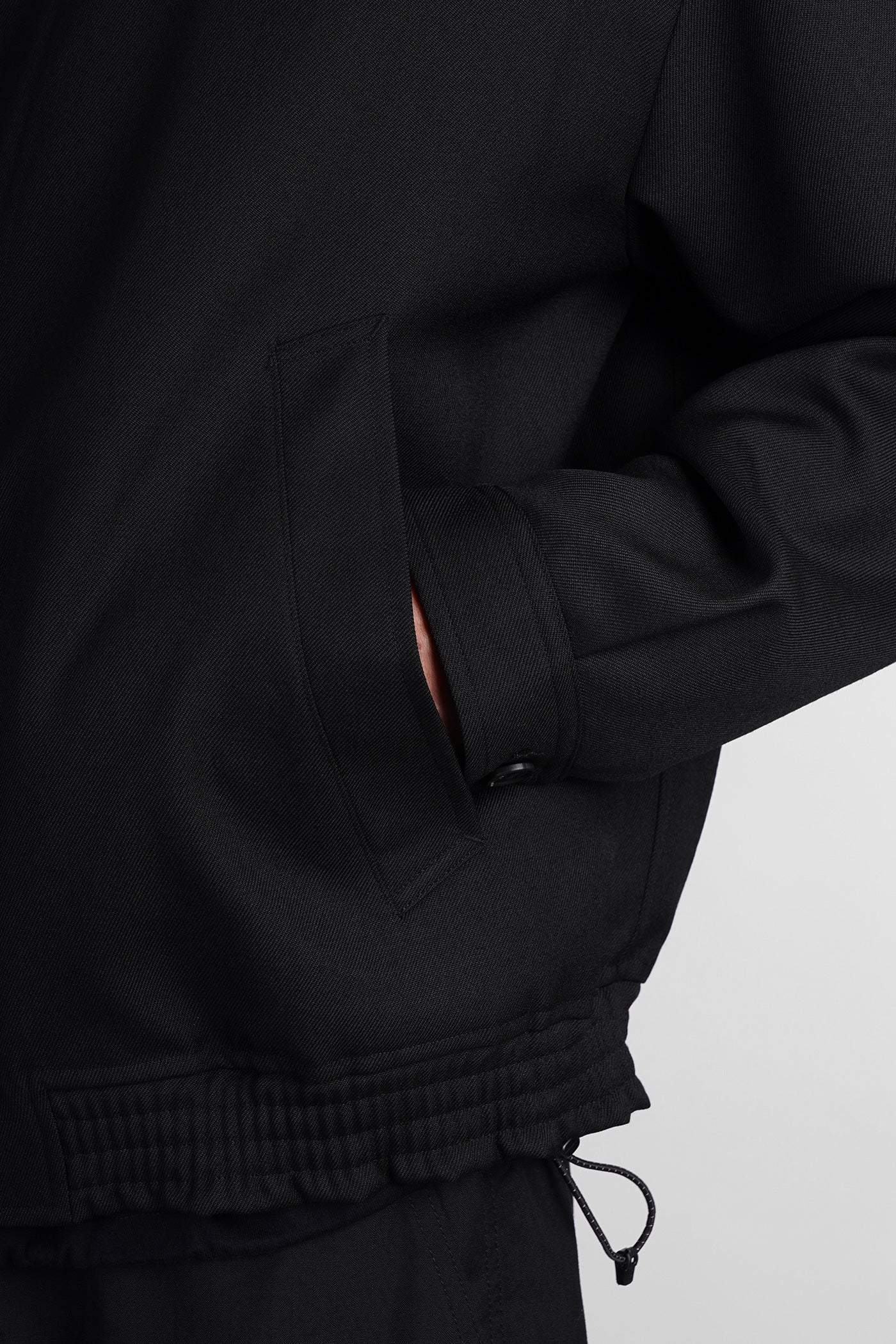 Casual jacket in black wool - Image 5