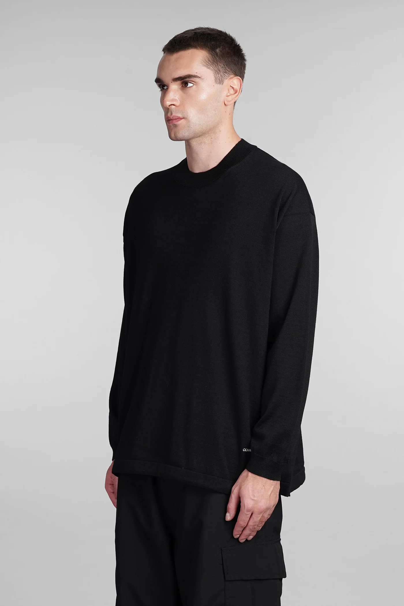 Knitwear in black wool - Image 4
