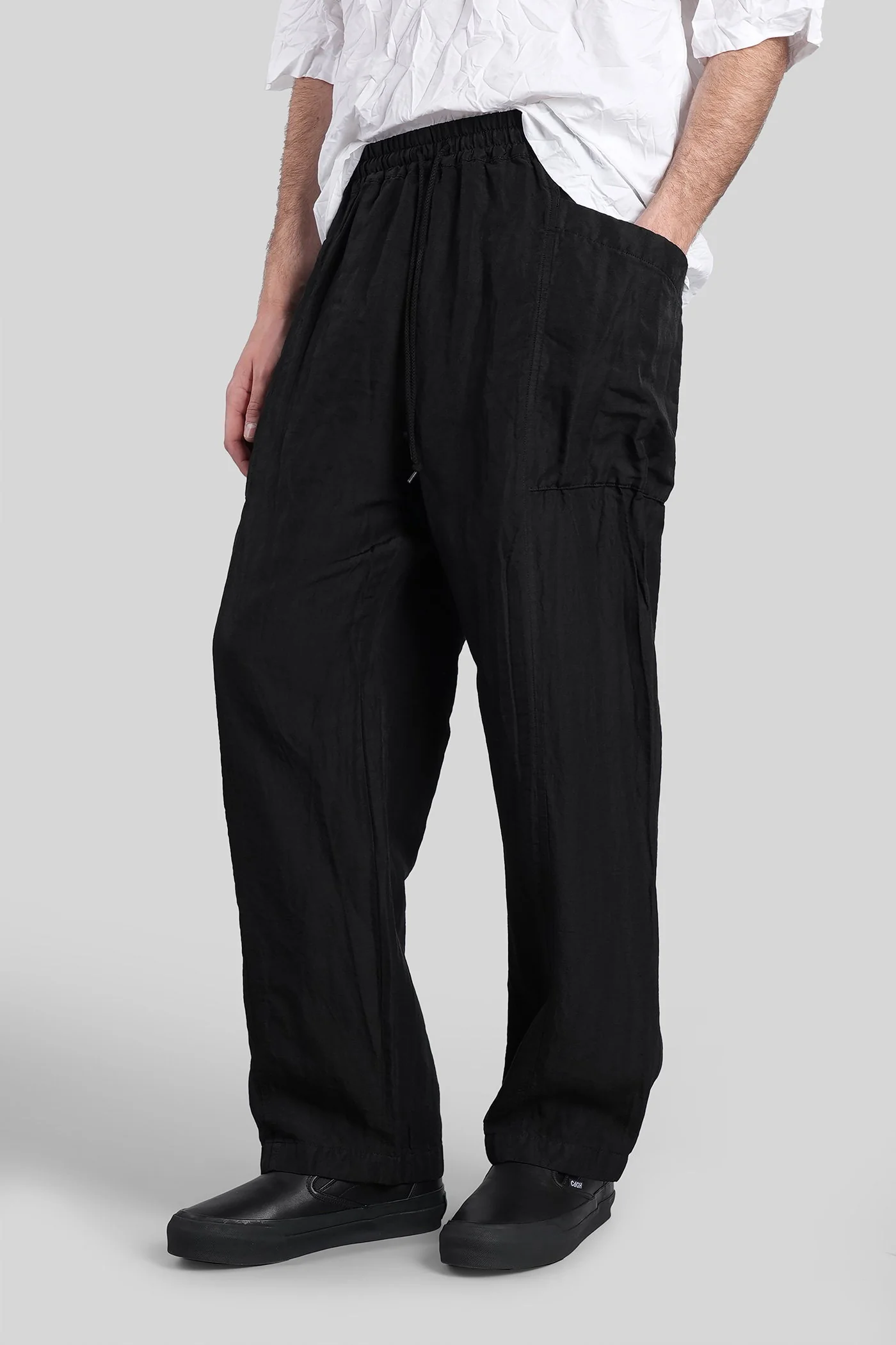Pants in black linen - Image 4
