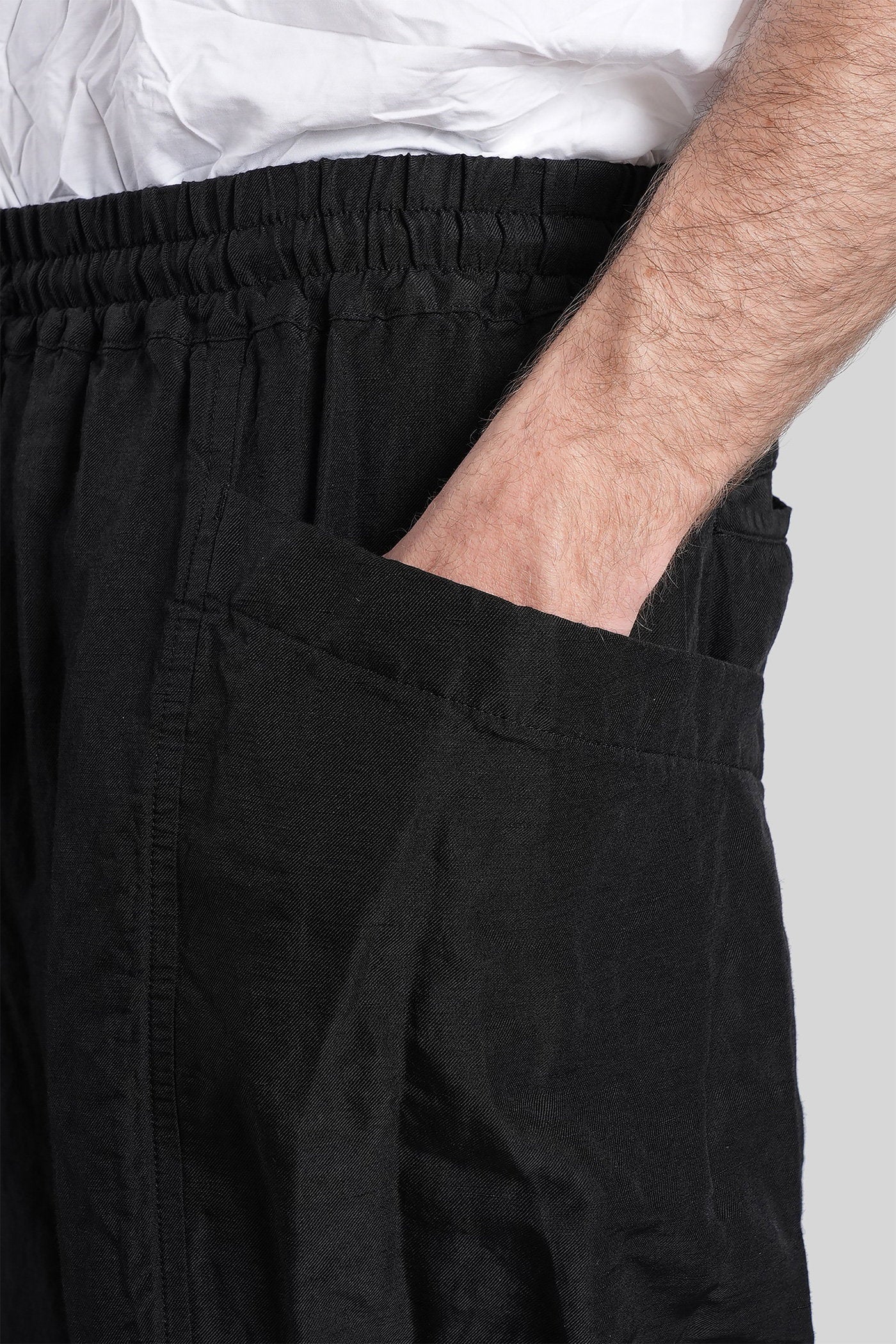 Pants in black linen - Image 5