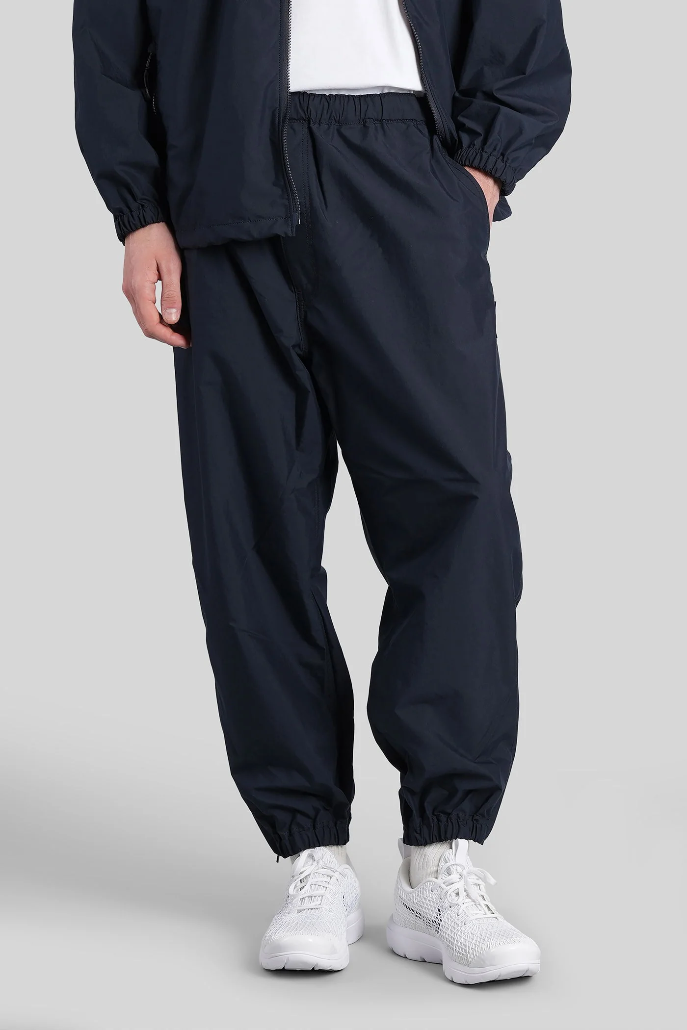 Pants in blue cotton