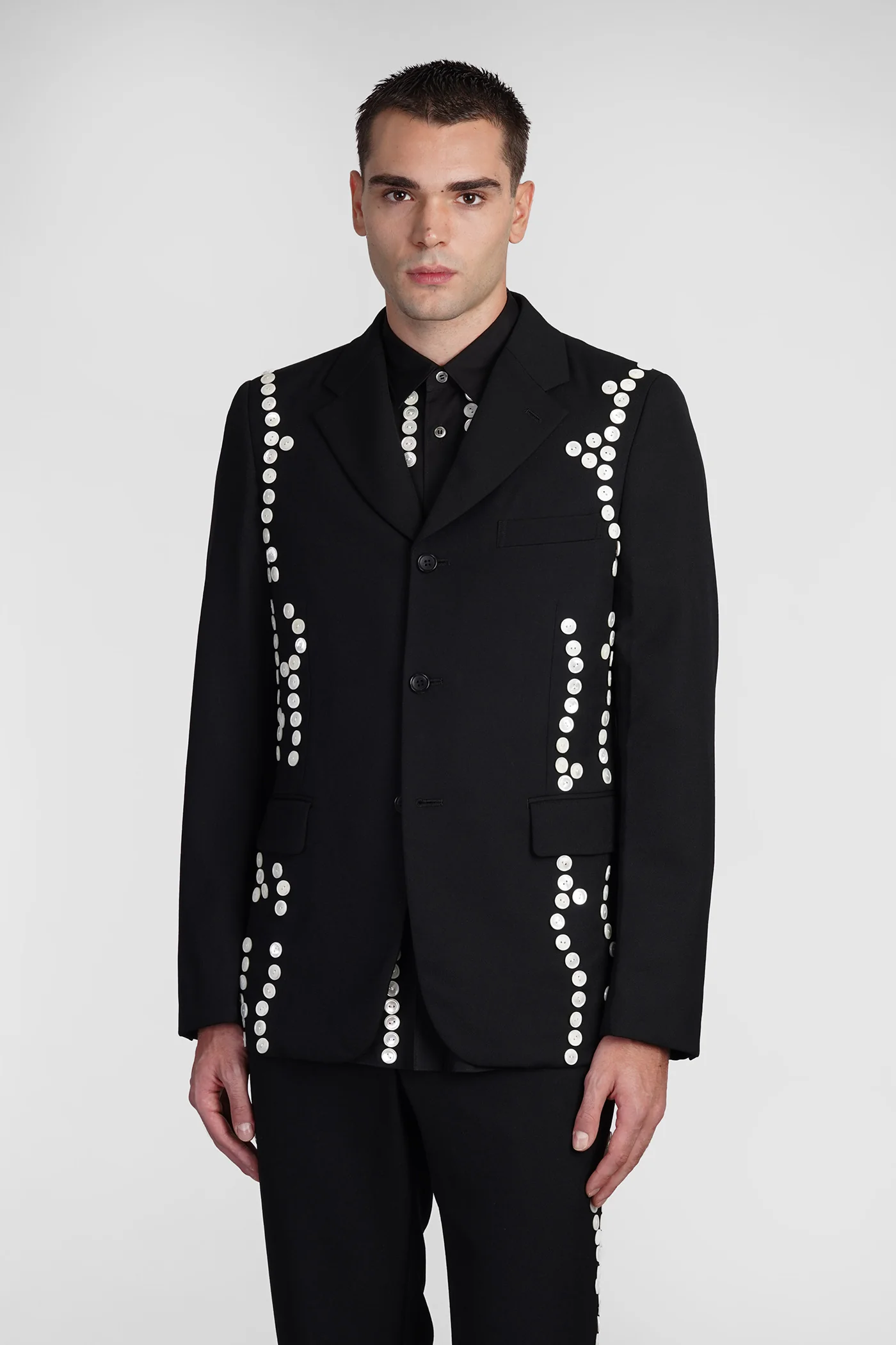 Blazer in black wool