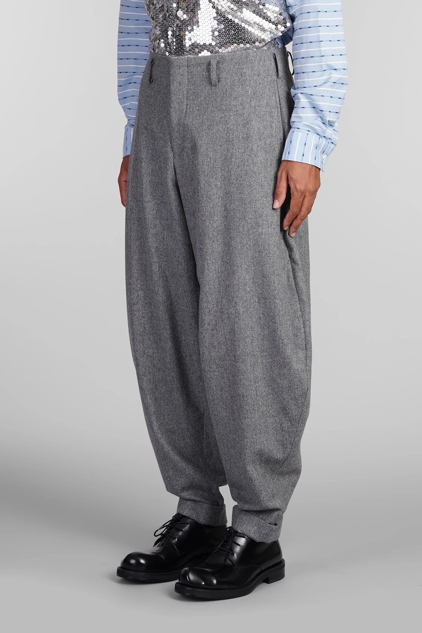 Pants in grey nylon - Image 4