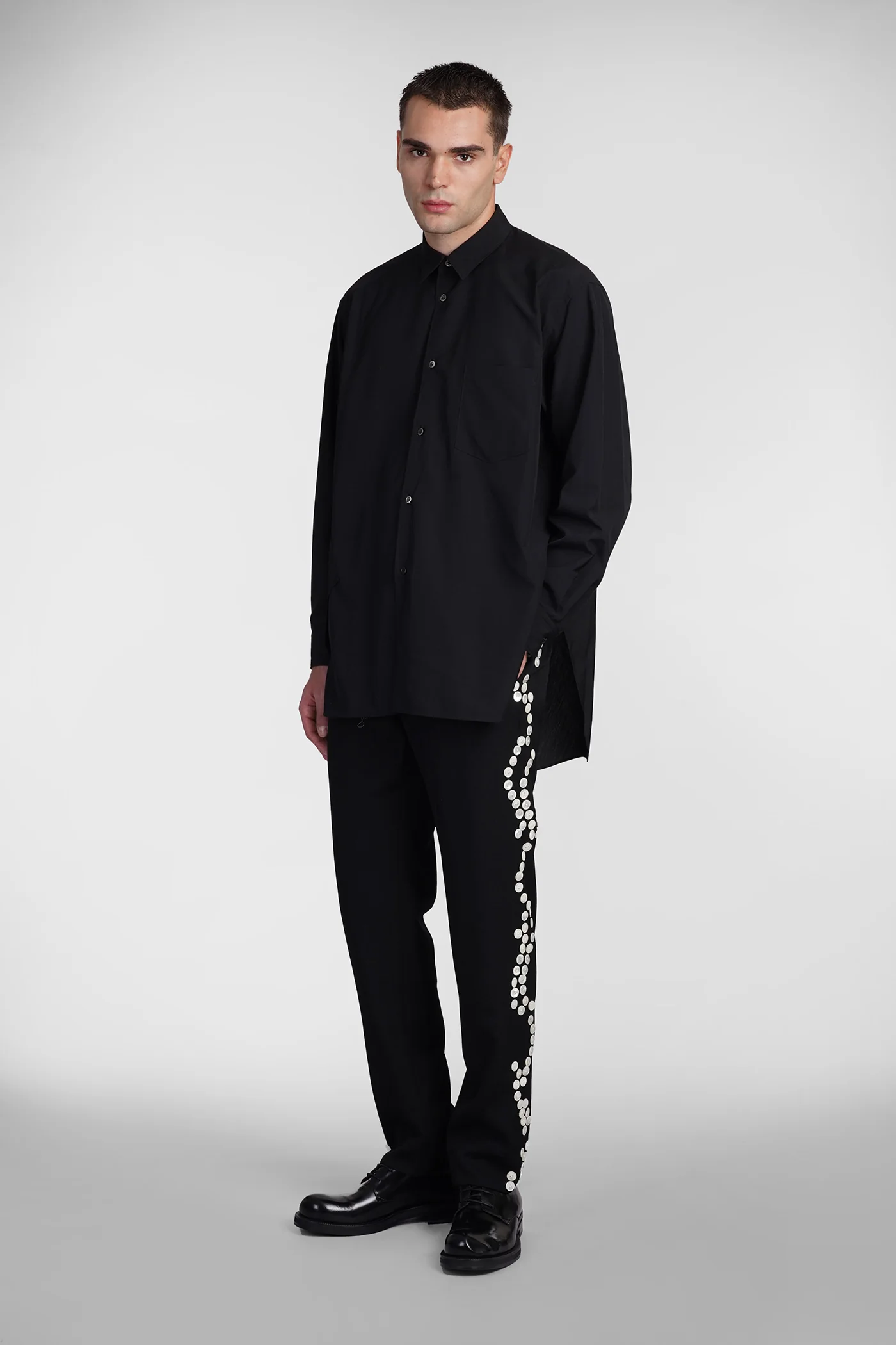 Shirt in black polyester - Image 2