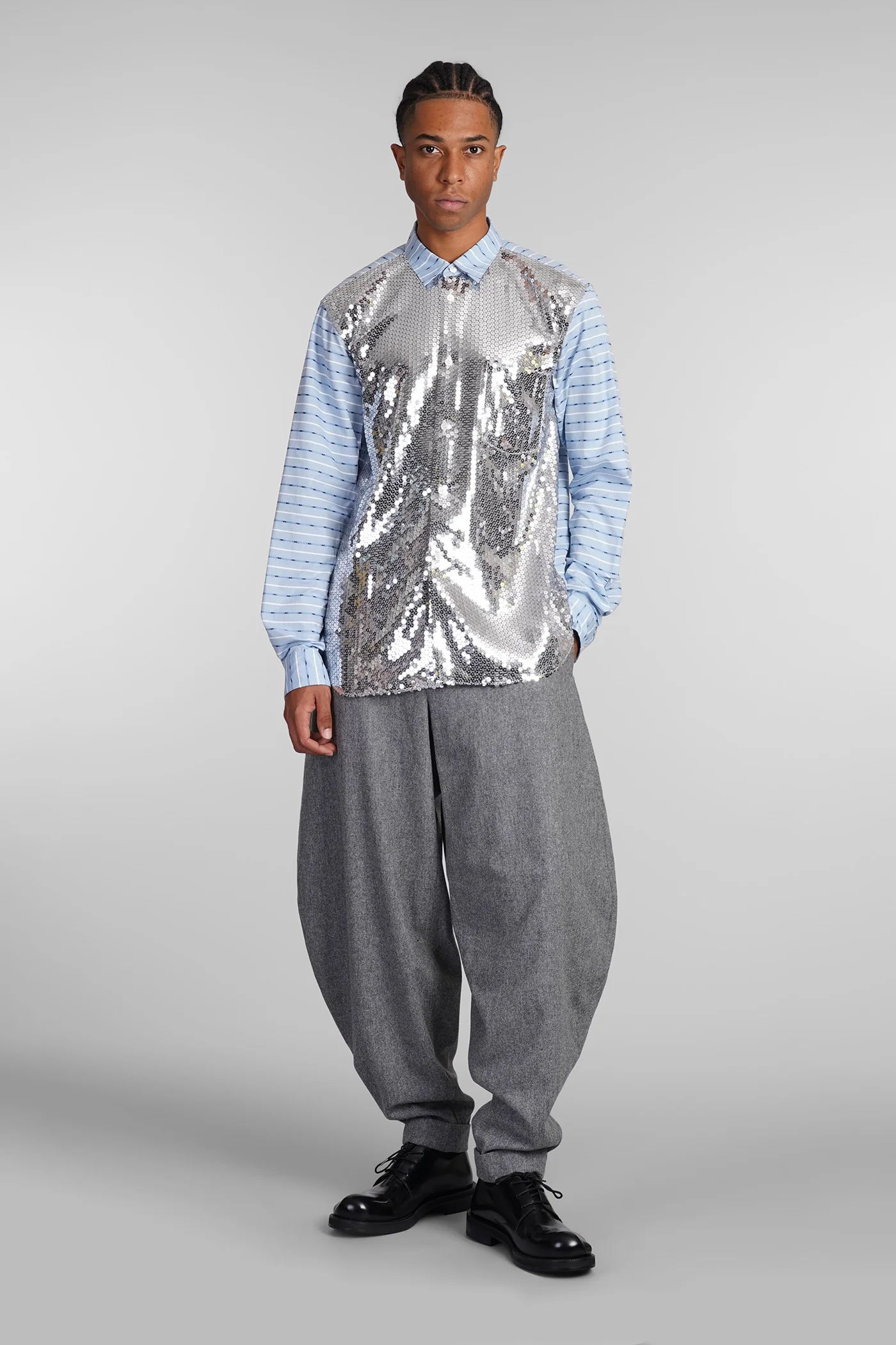 Shirt in cyan Rayon - Image 2