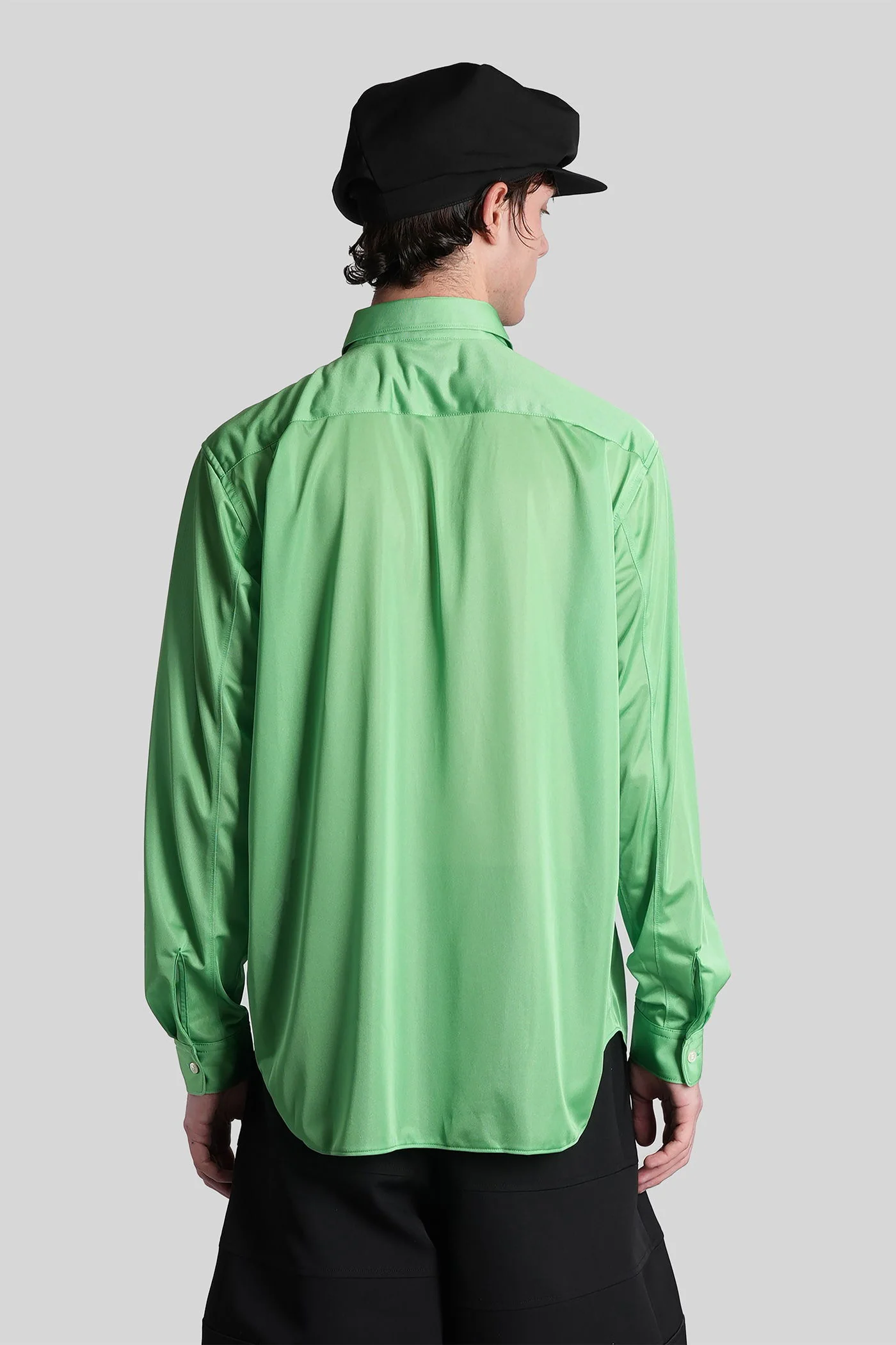 Shirt in green polyester - Image 3