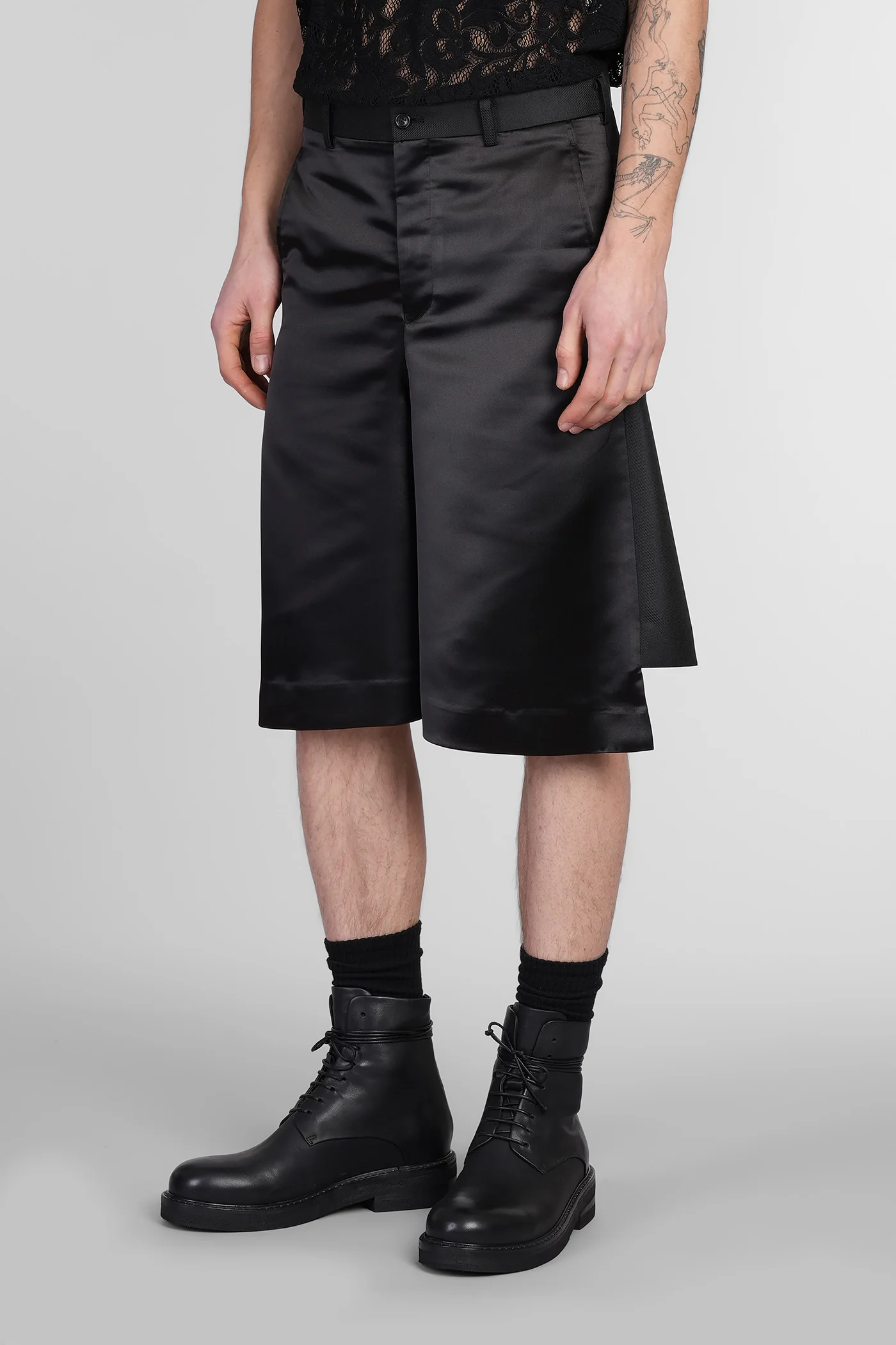 Shorts in black polyester - Image 4