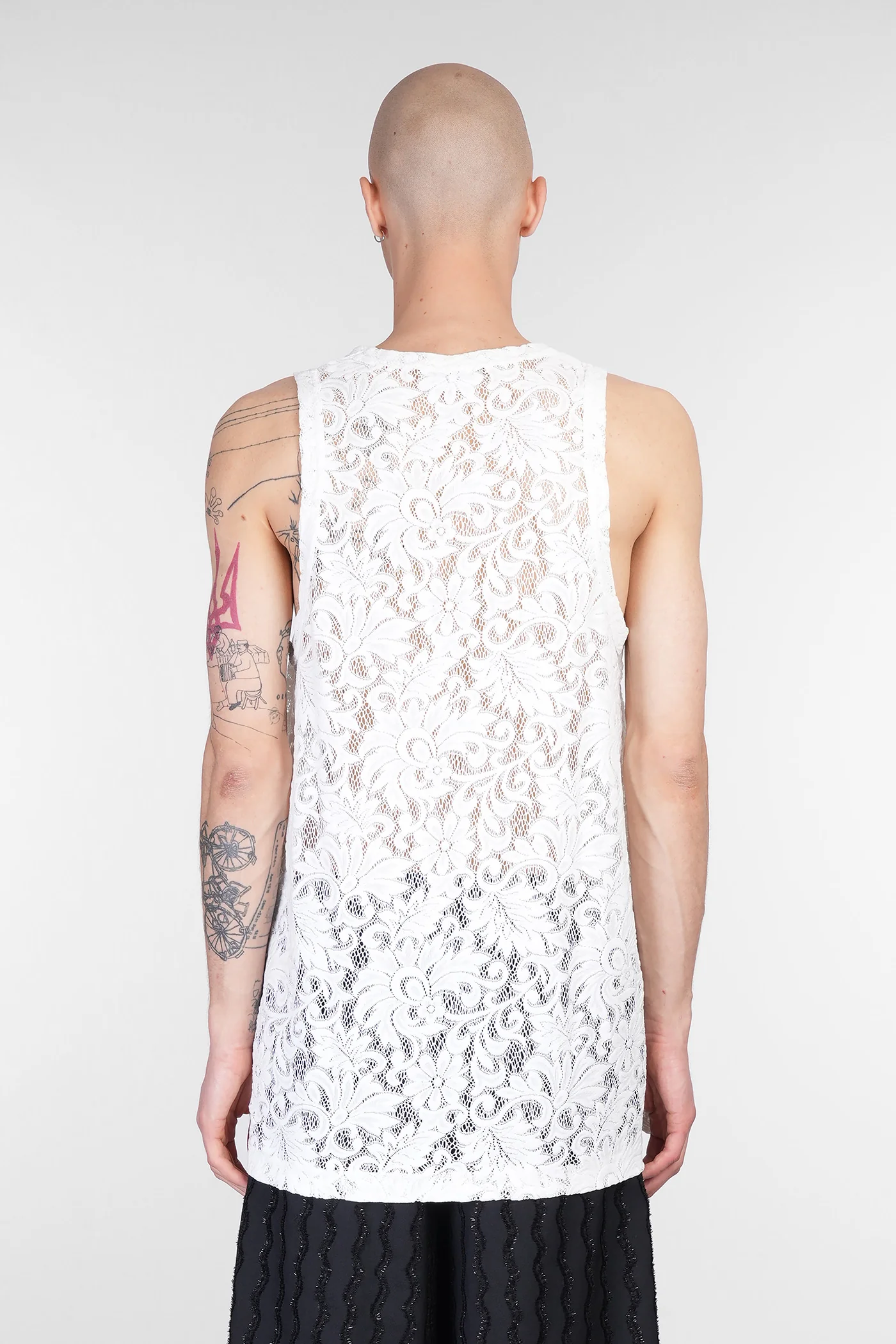 tank Top in white polyester - Image 3