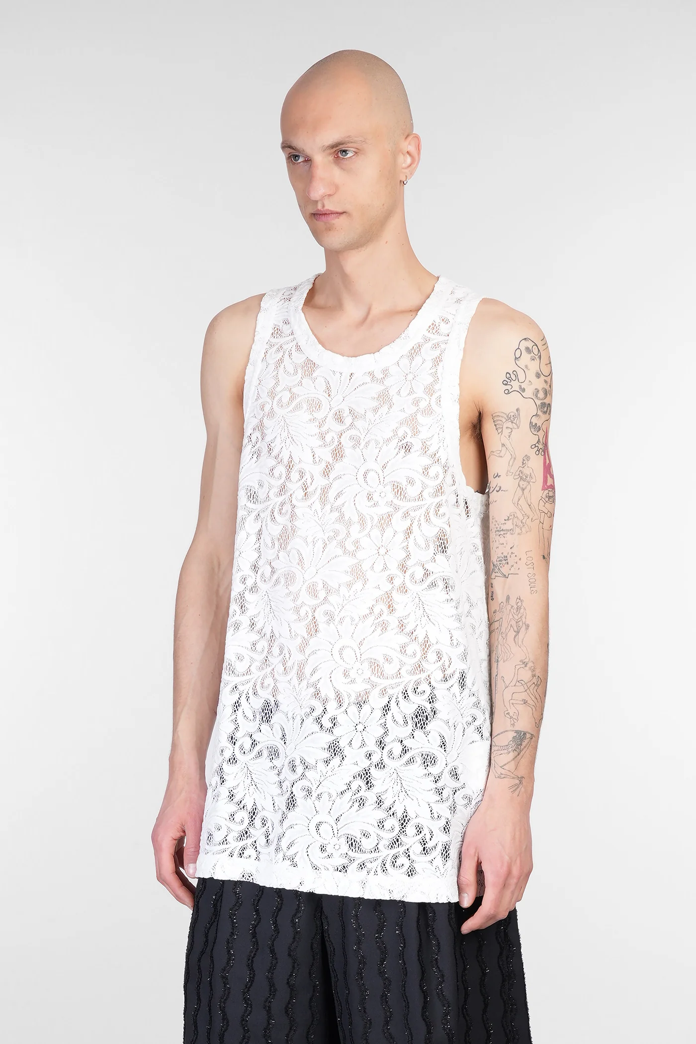 tank Top in white polyester - Image 4