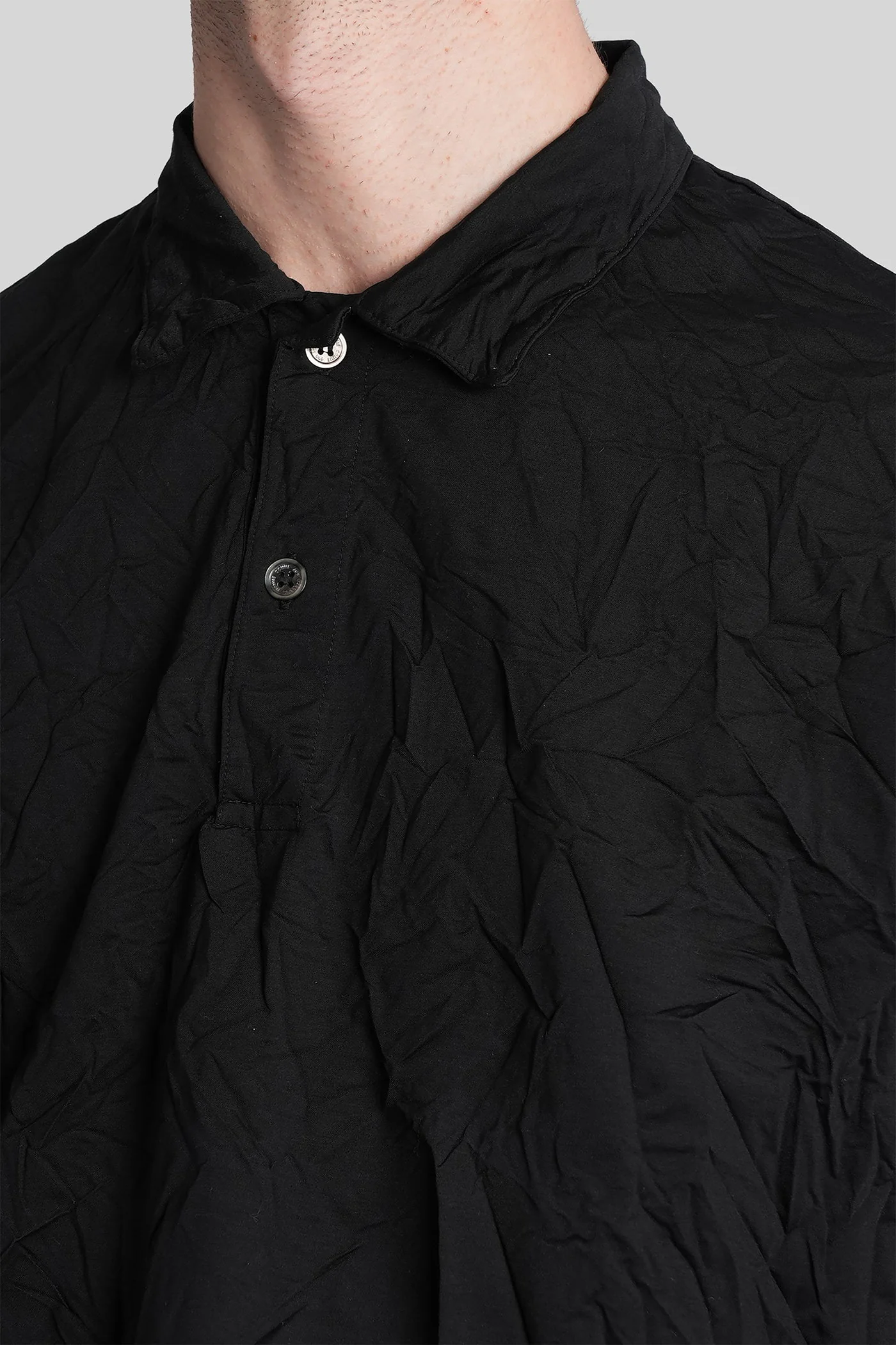 Polo in black cotton - Image 5