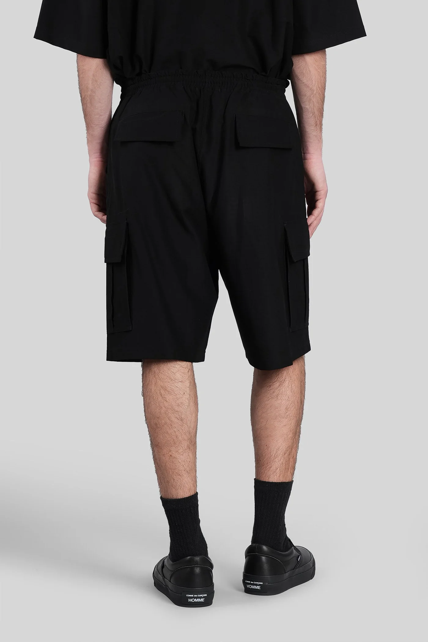 Shorts in black polyester - Image 3