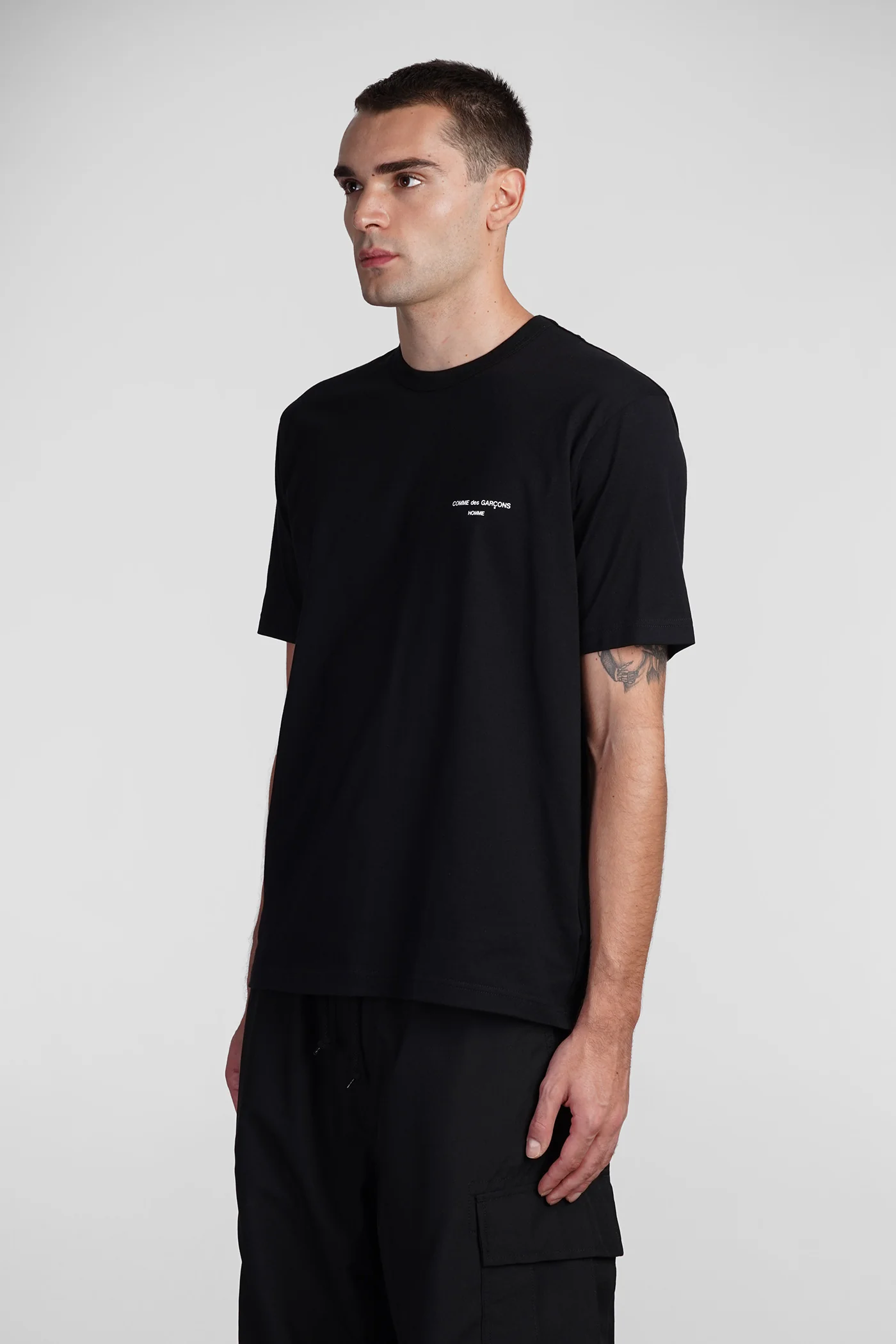 T-Shirt in black cotton - Image 4