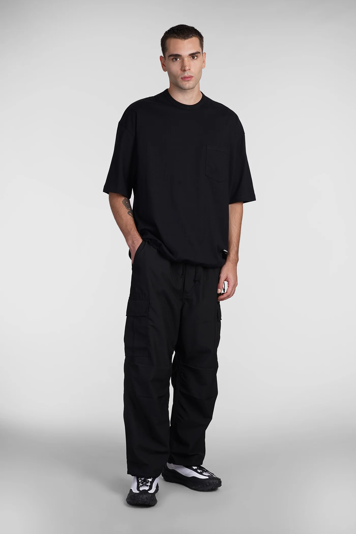 T-Shirt in black cotton - Image 2