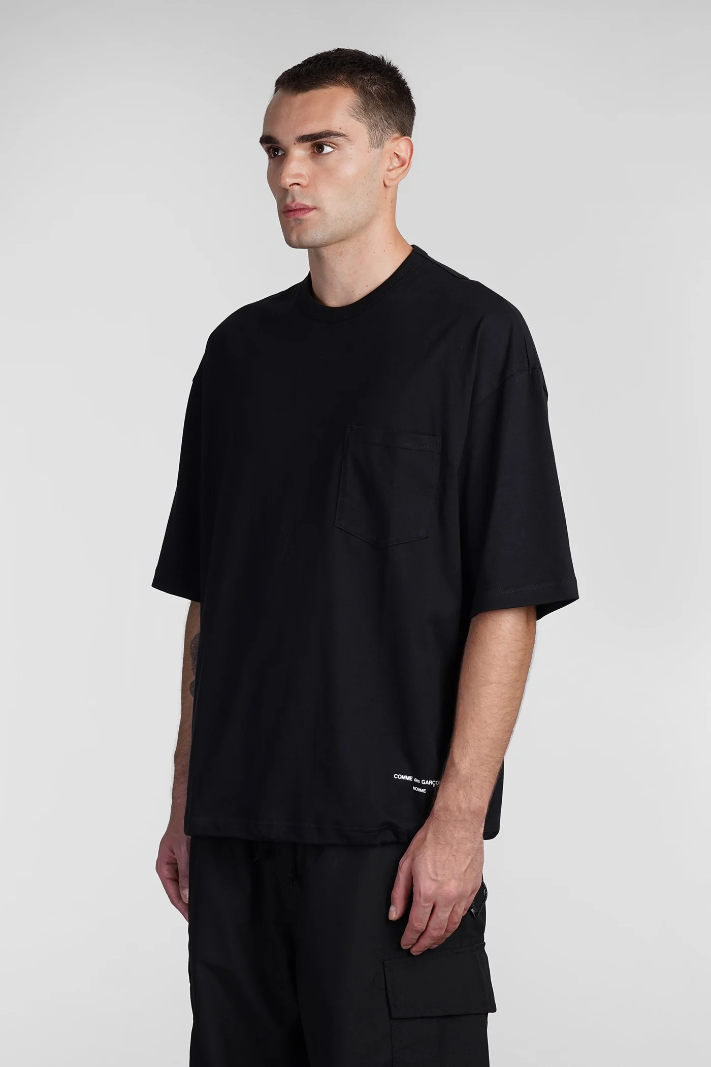 T-Shirt in black cotton - Image 4