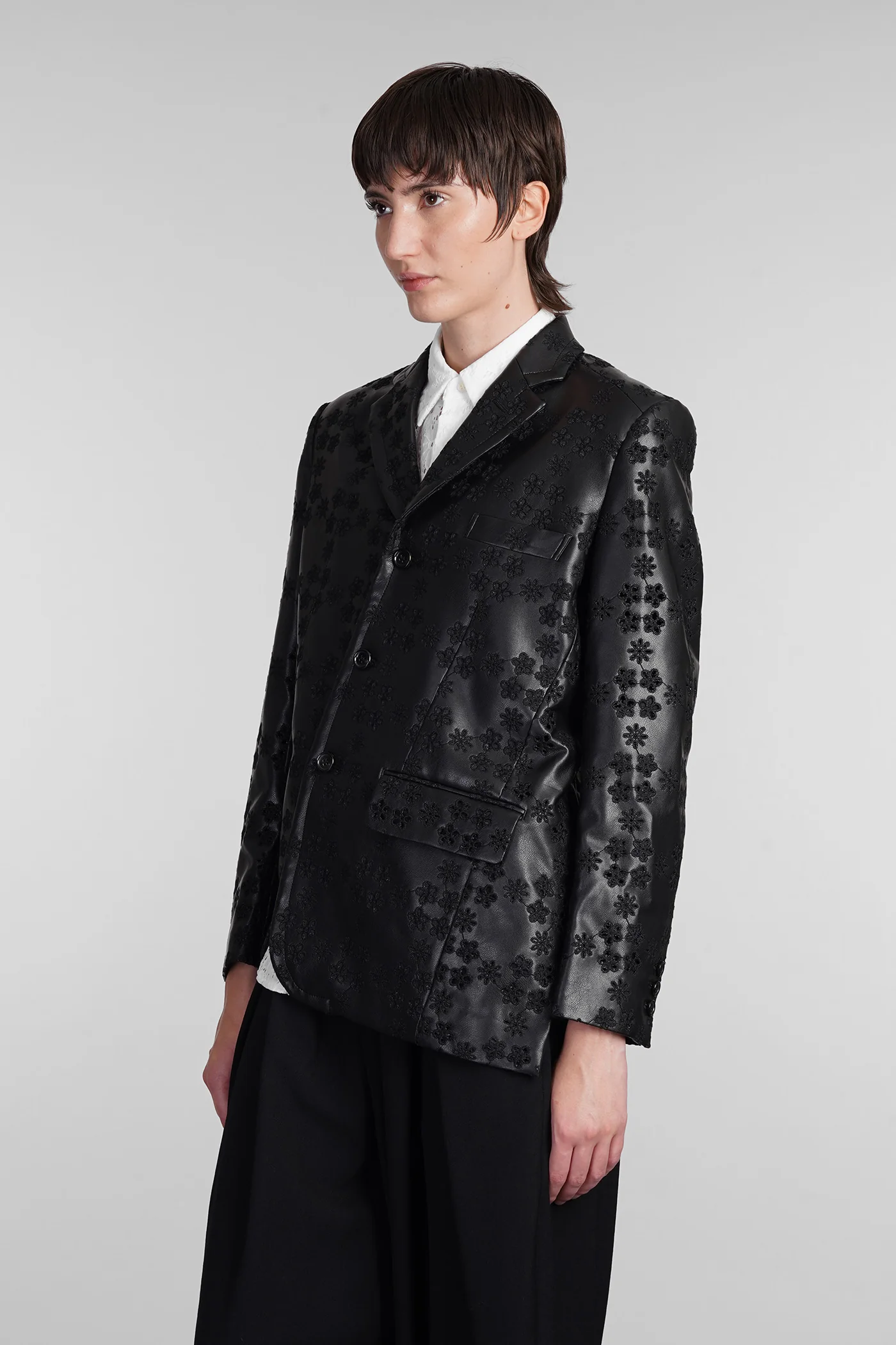 Leather jacket in black Polyuretan - Image 4