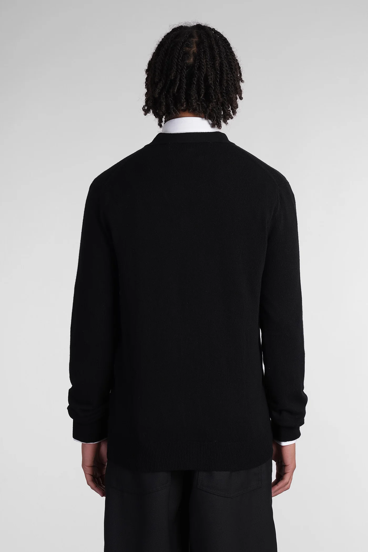 Cardigan in black wool - Image 3