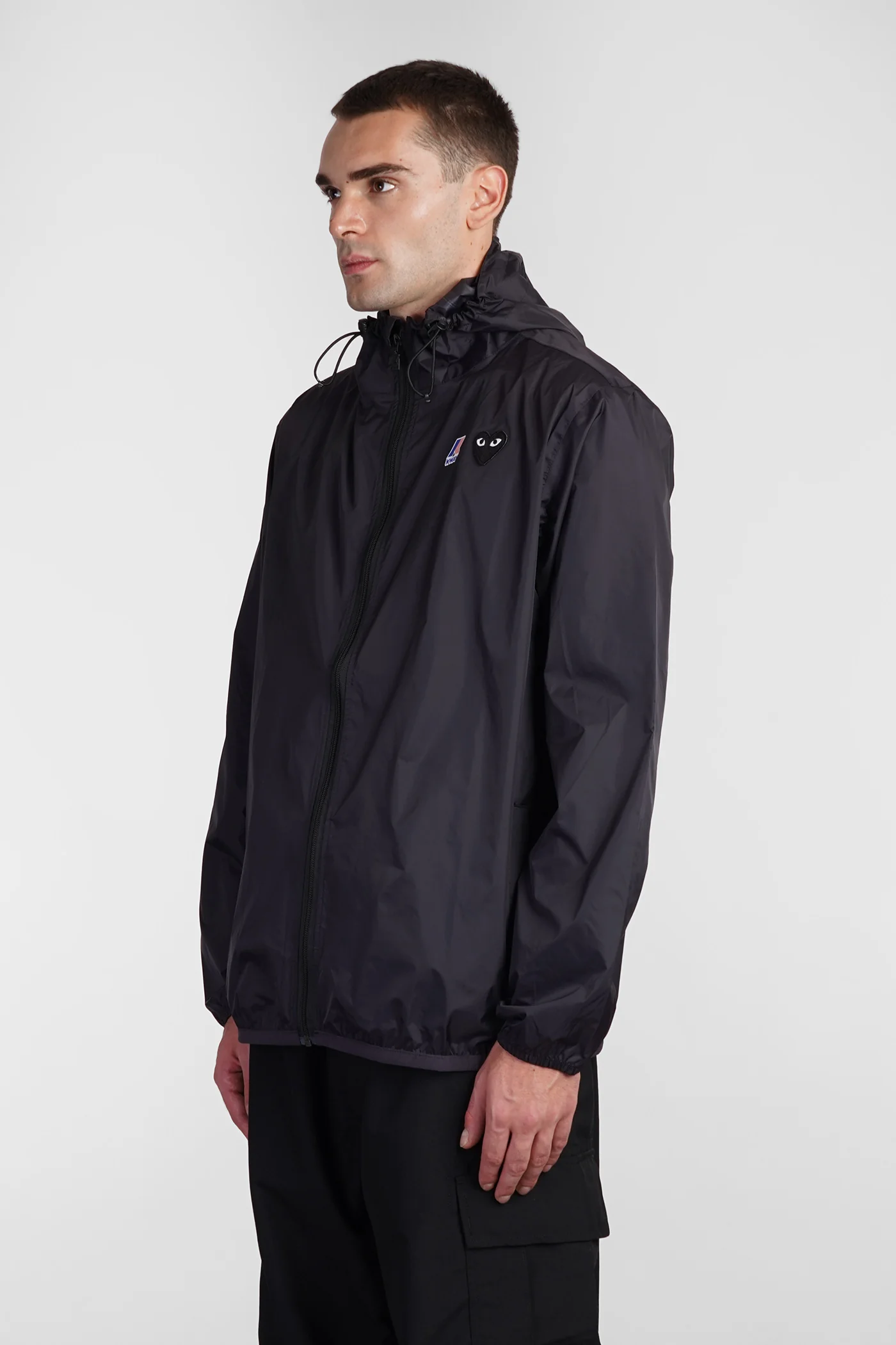 Casual jacket in black nylon - Image 4