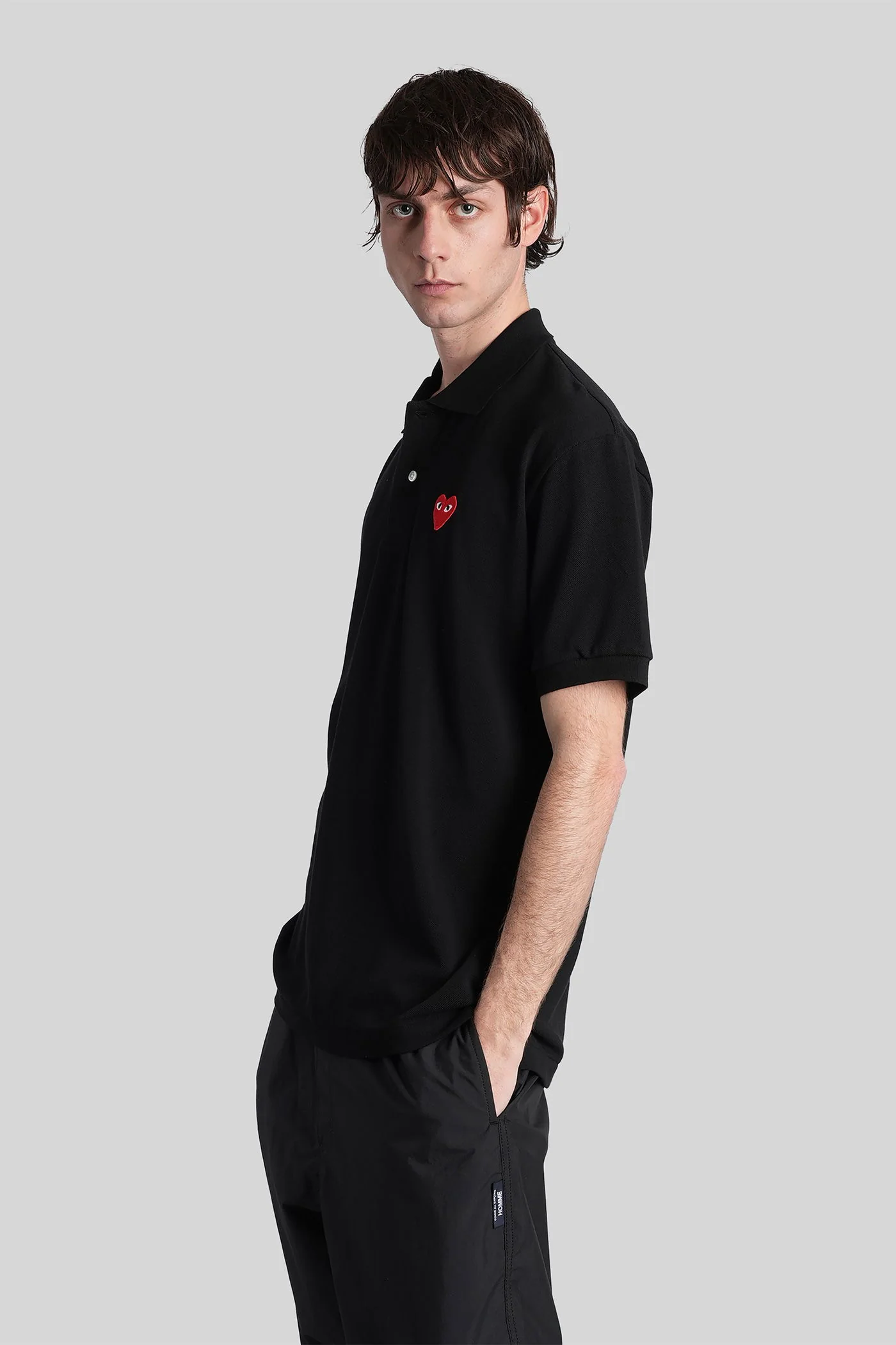 Polo in black cotton - Image 4