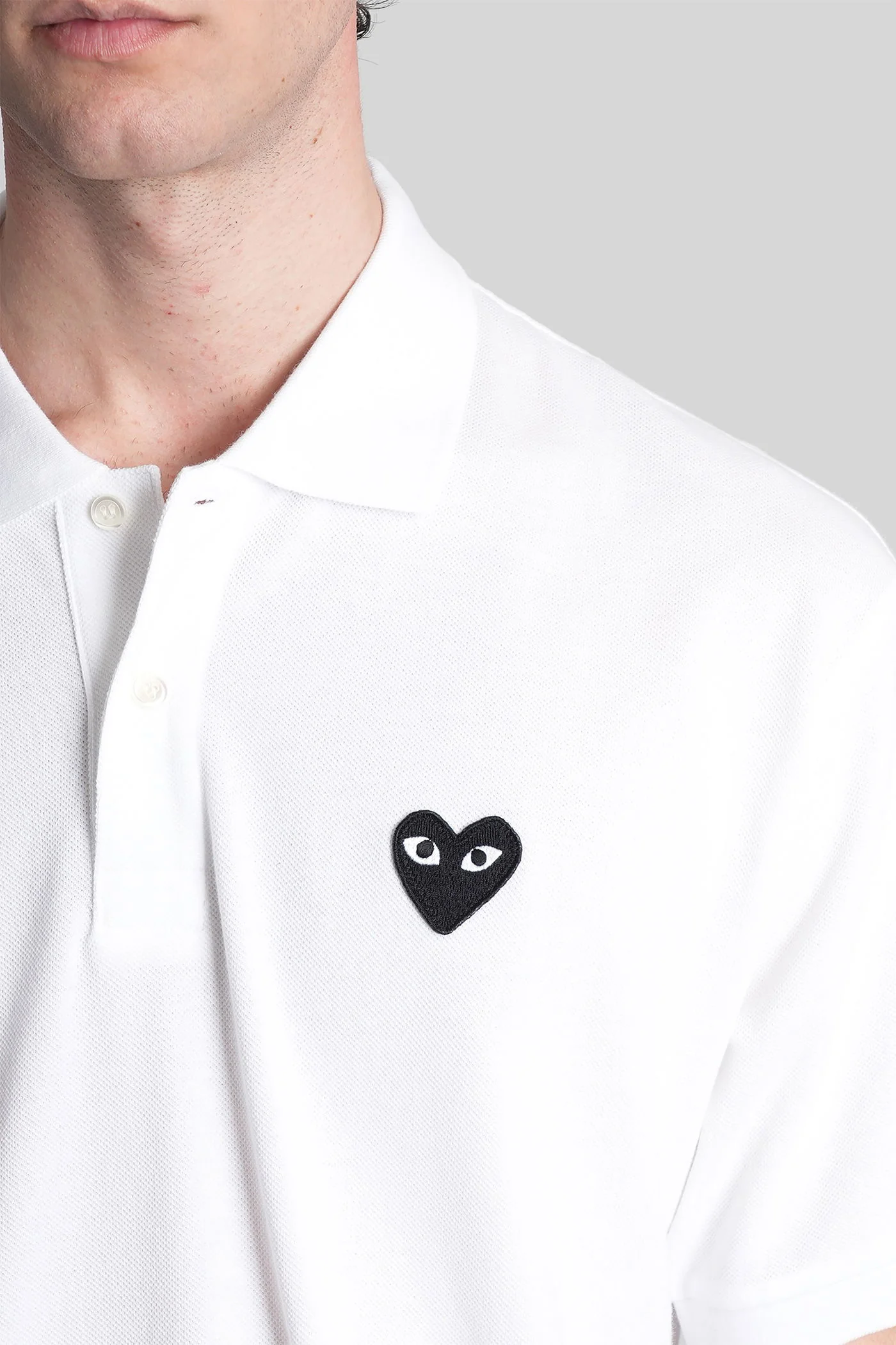 Polo in white cotton - Image 5