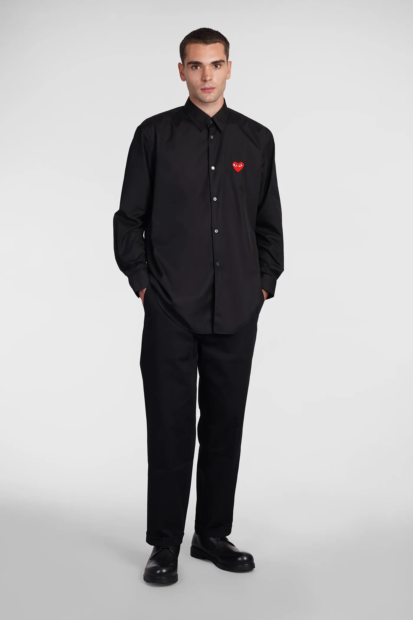 Shirt in black cotton - Image 2
