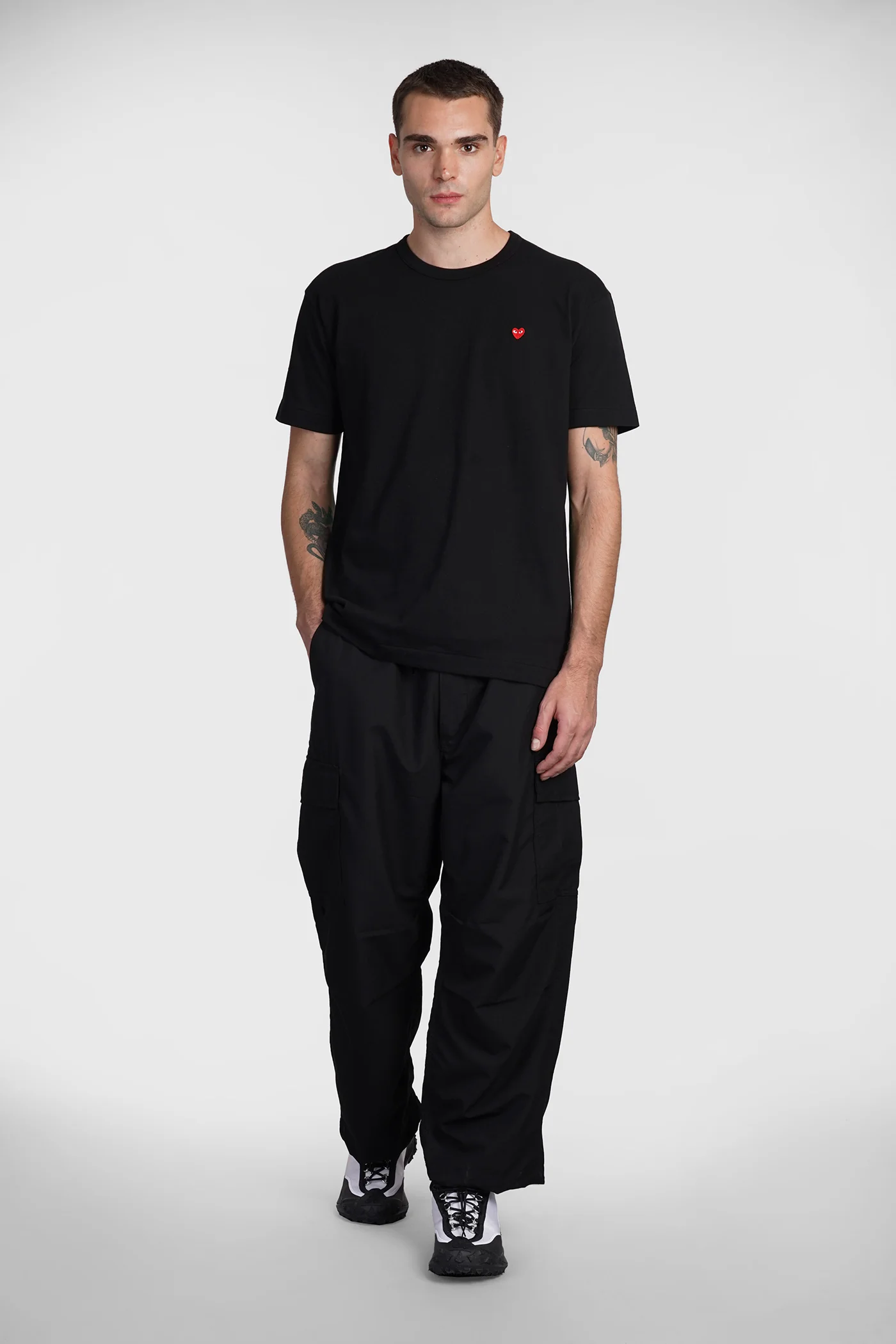 T-Shirt in black cotton - Image 2