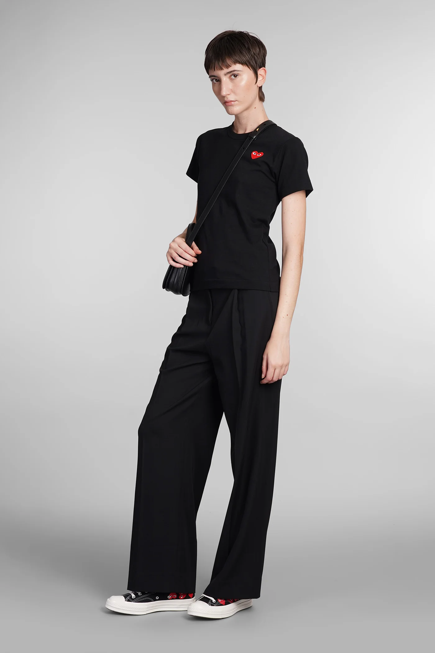 T-Shirt in black cotton - Image 2