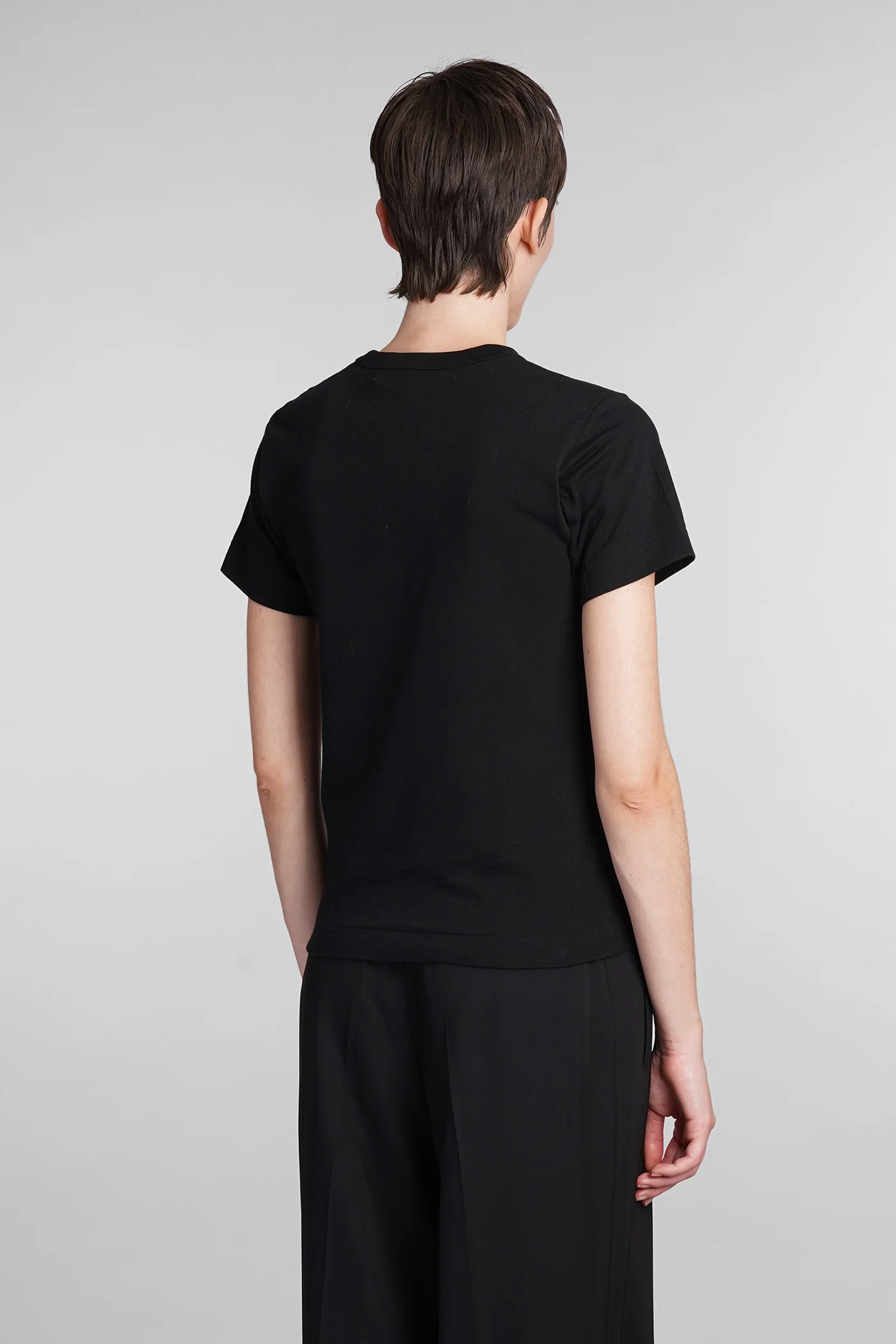 T-Shirt in black cotton - Image 3