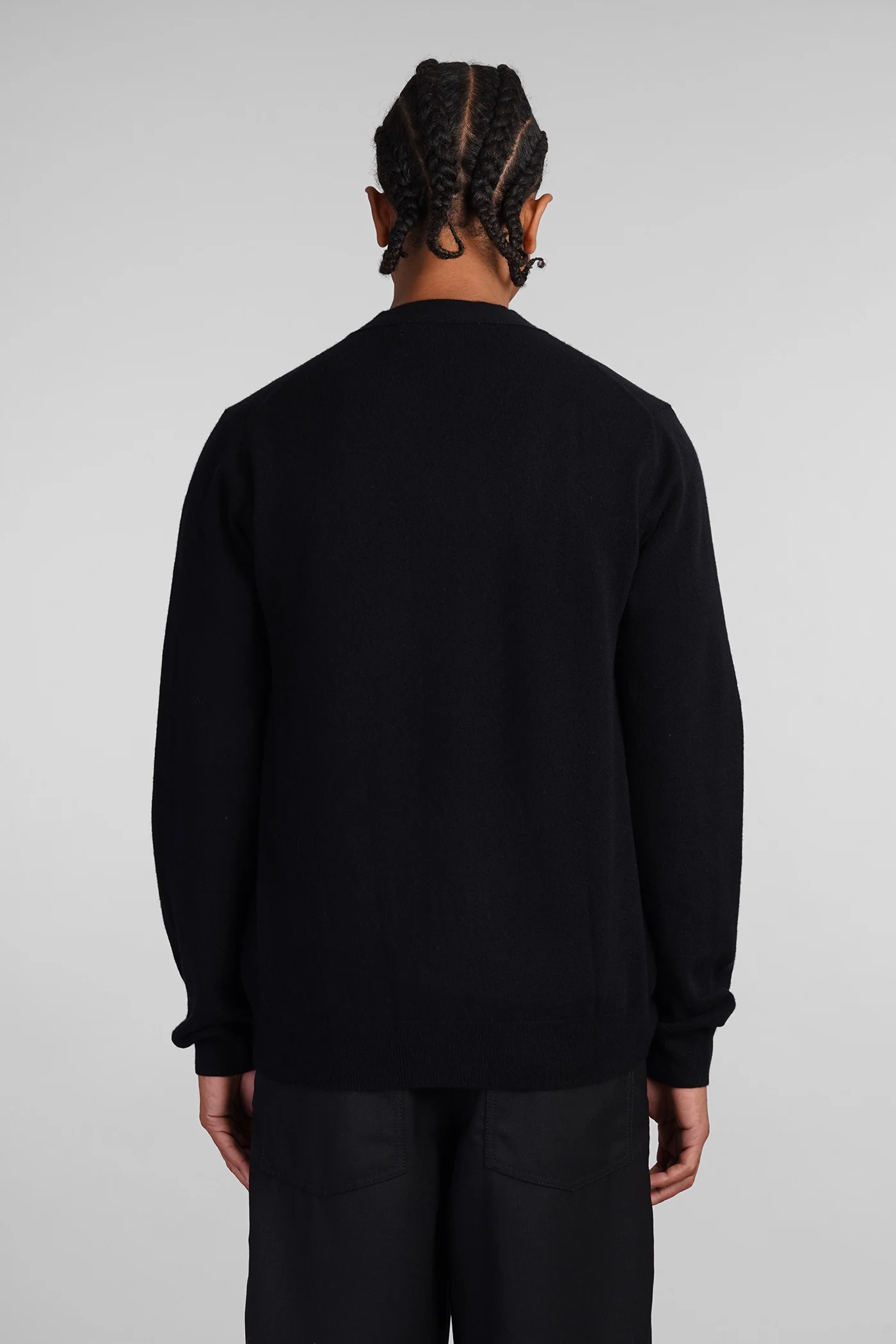 Cardigan in black wool - Image 3