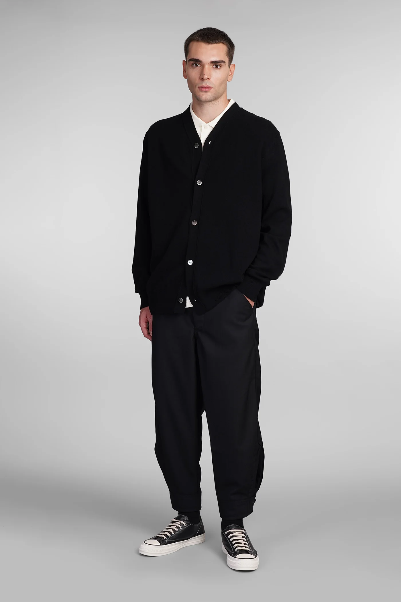 Cardigan in black wool - Image 2