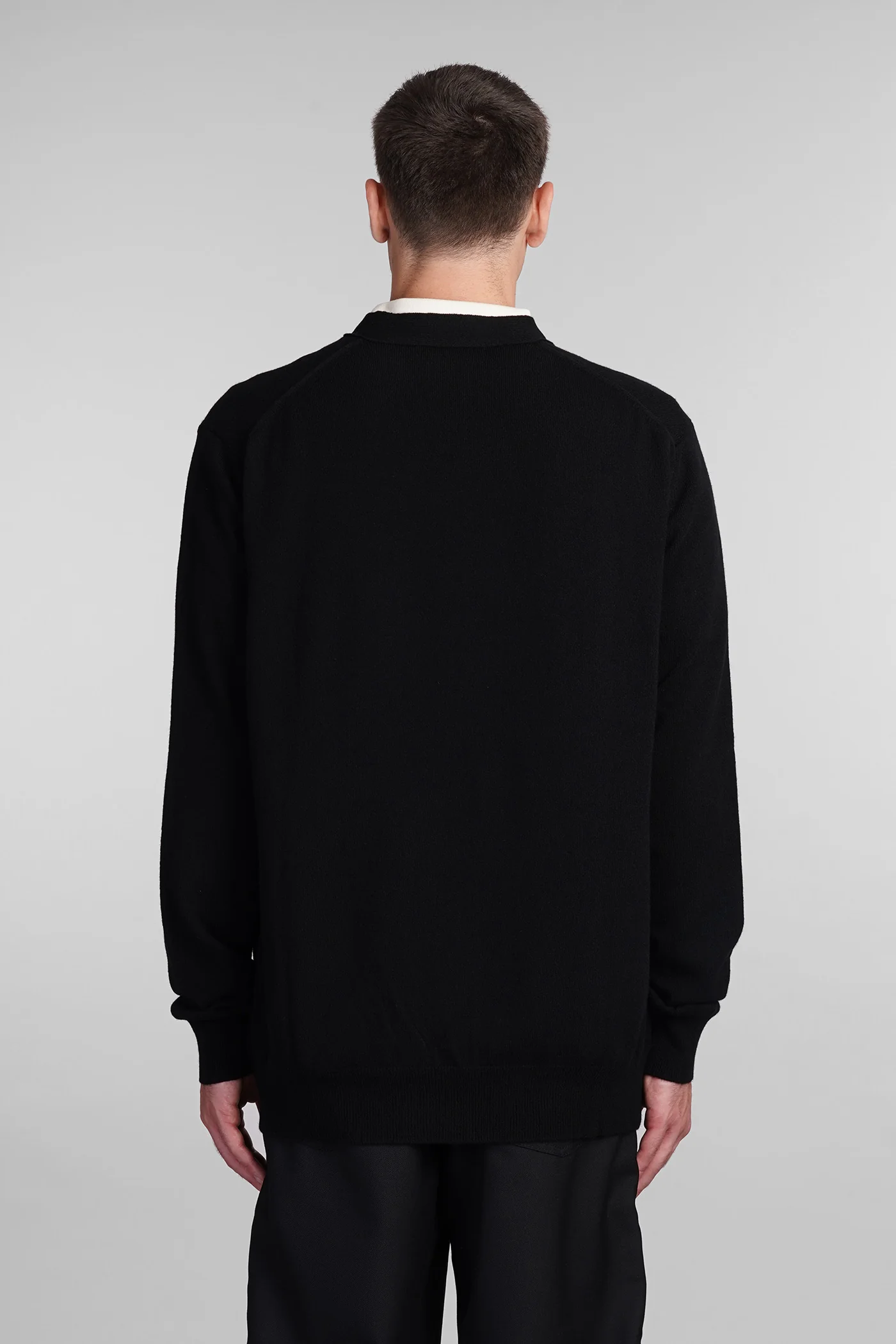 Cardigan in black wool - Image 3