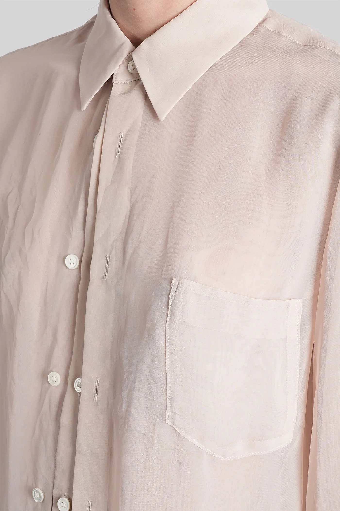 Shirt in beige polyester - Image 5