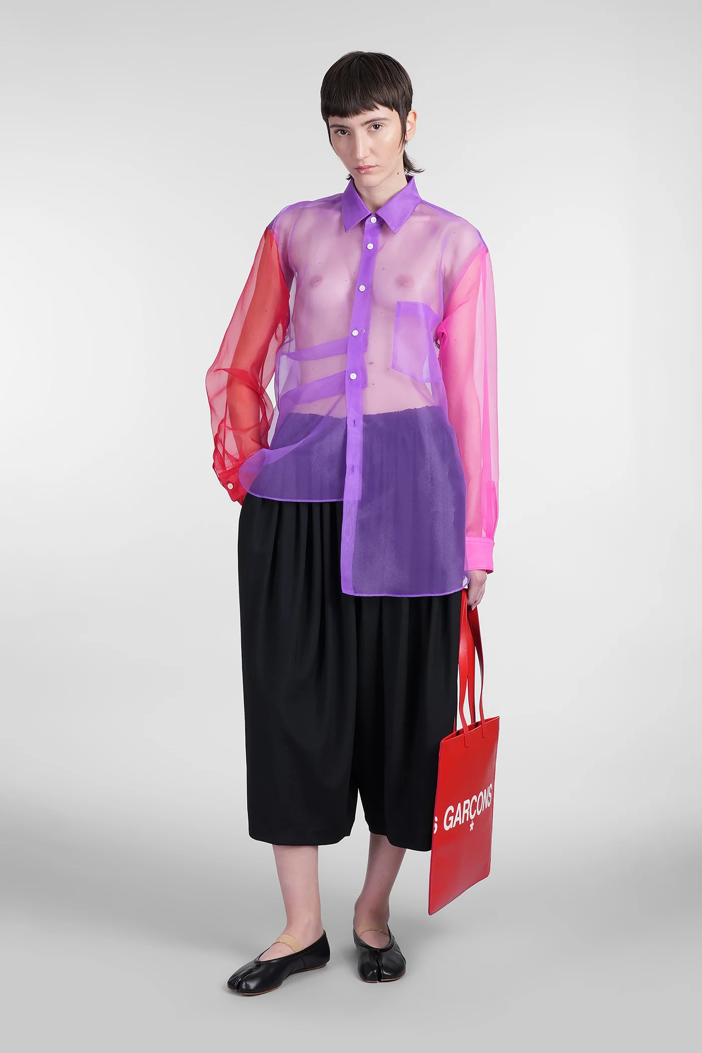 Shirt in Viola polyester - Image 2