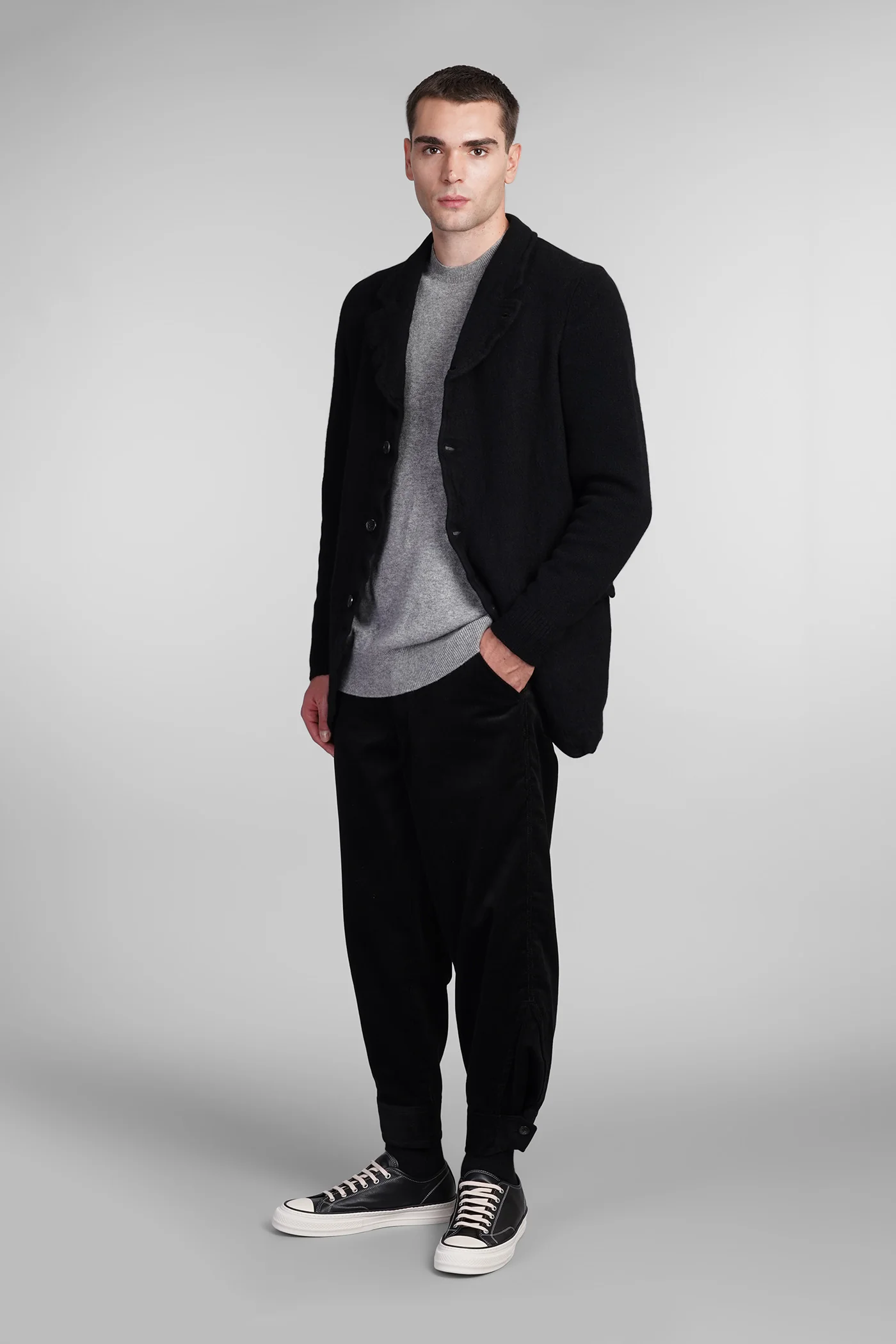 Pants in black cotton - Image 2
