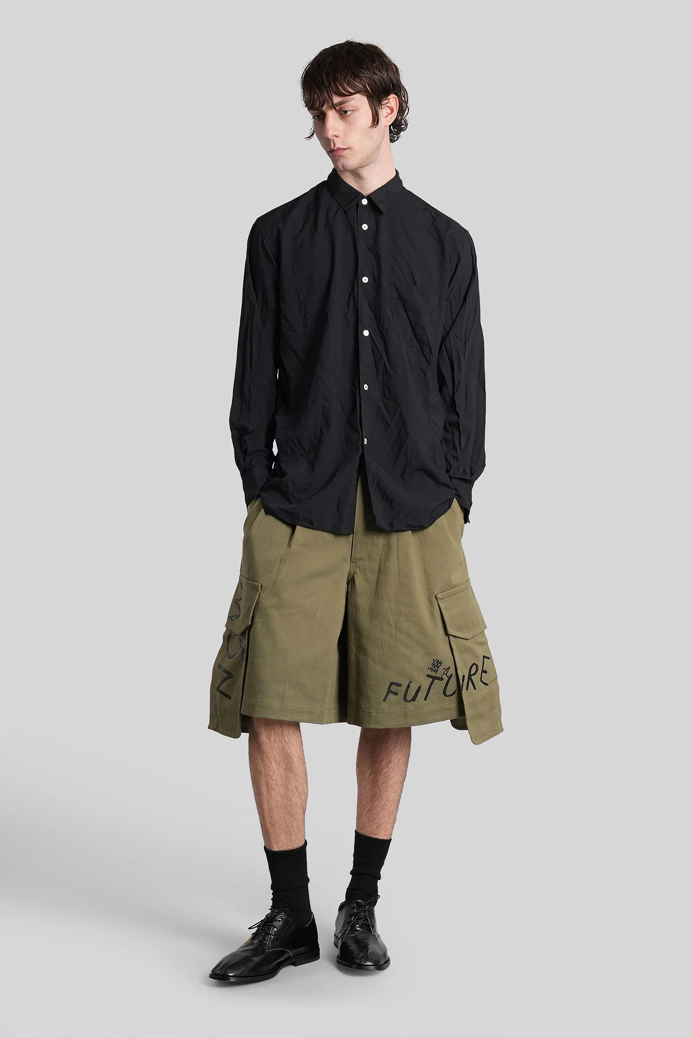 Shirt in black polyester - Image 2