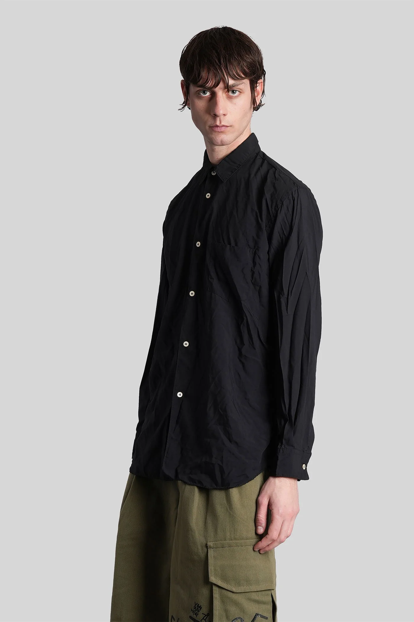Shirt in black polyester - Image 3