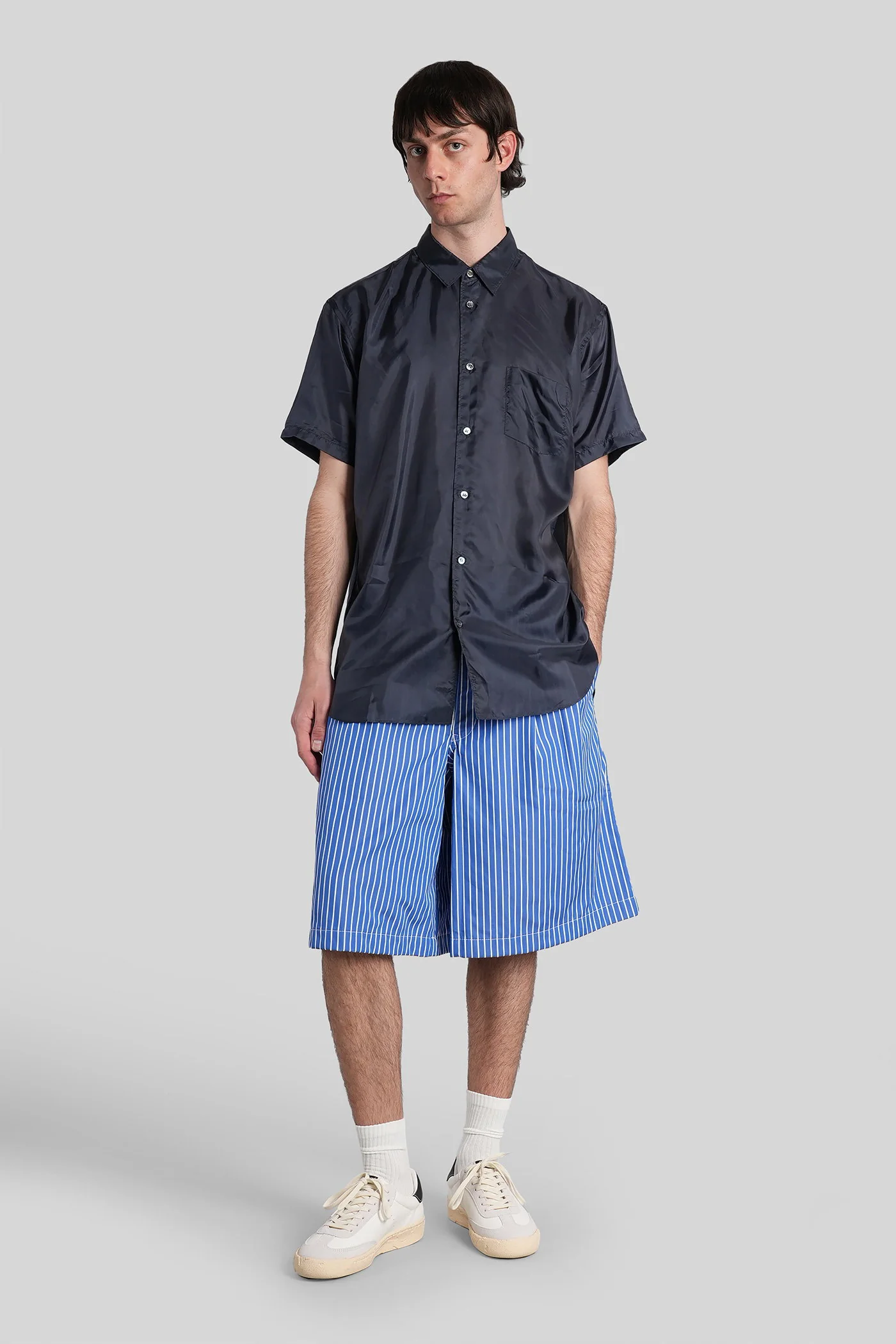 Shirt in blue polyamide polyester - Image 2