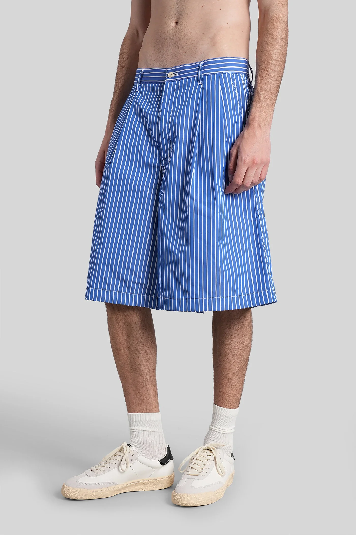 Shorts in cyan cotton - Image 4