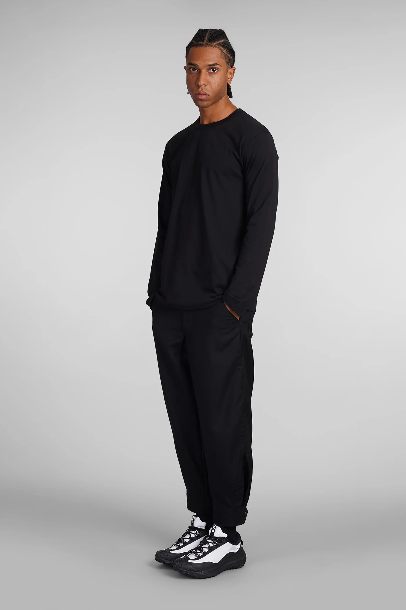 T-Shirt in black cotton - Image 2