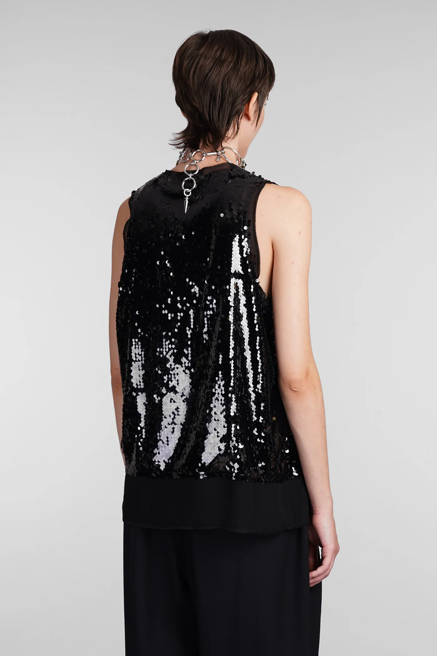 Topwear in black polyester - Image 3