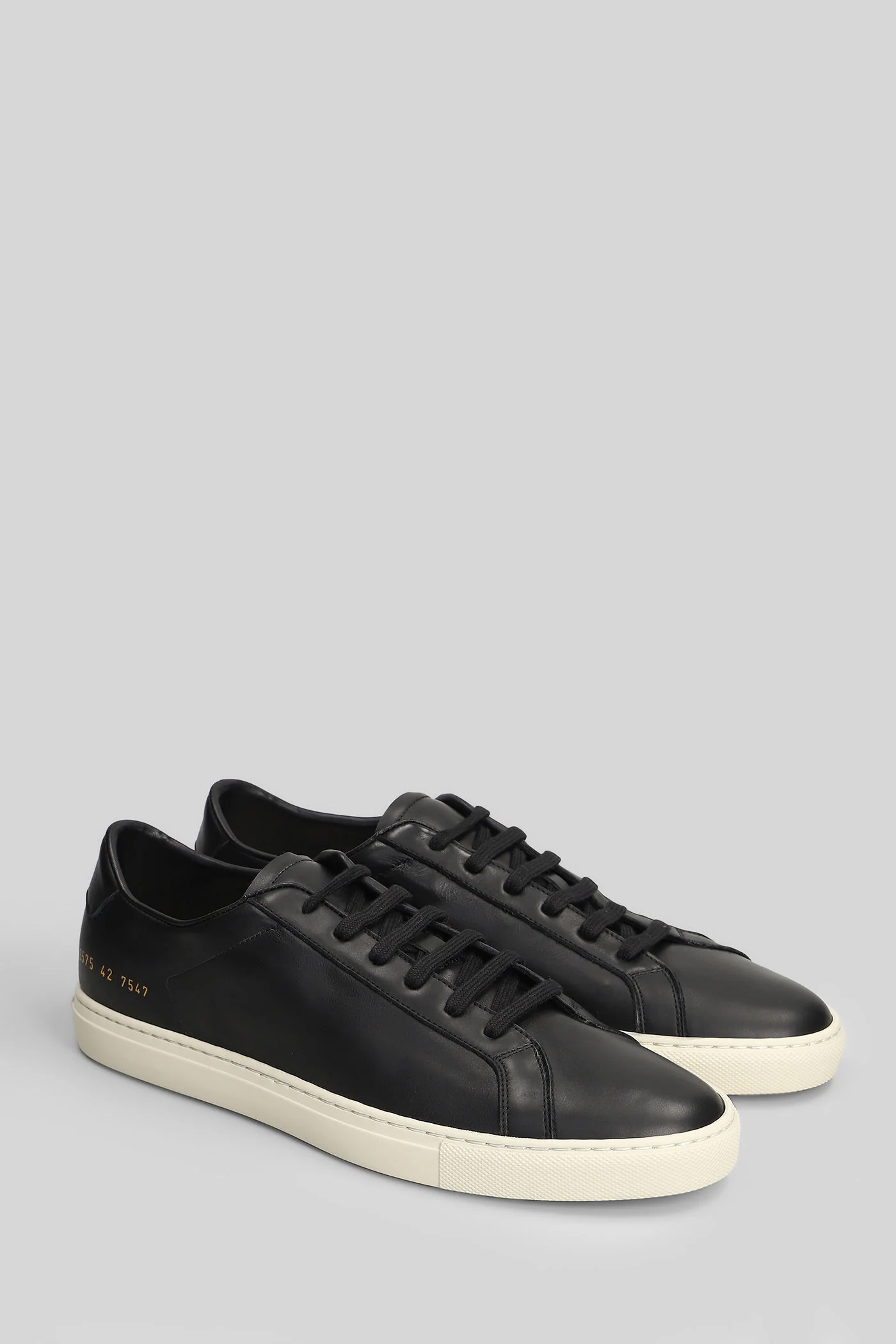 Achilles slim premiu Sneakers in black leather - Image 2