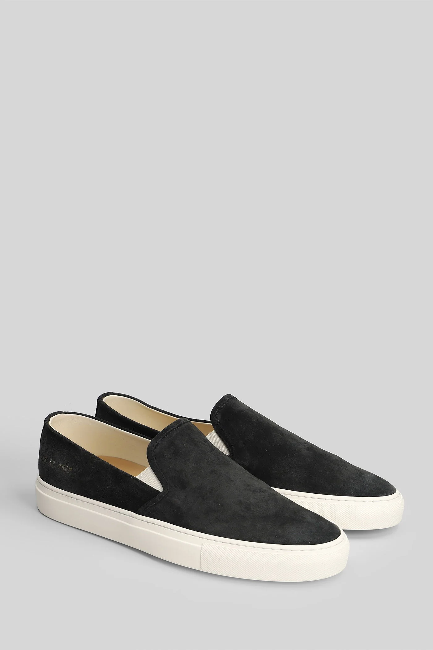 Minimal slip on low Loafers in black suede - Image 2