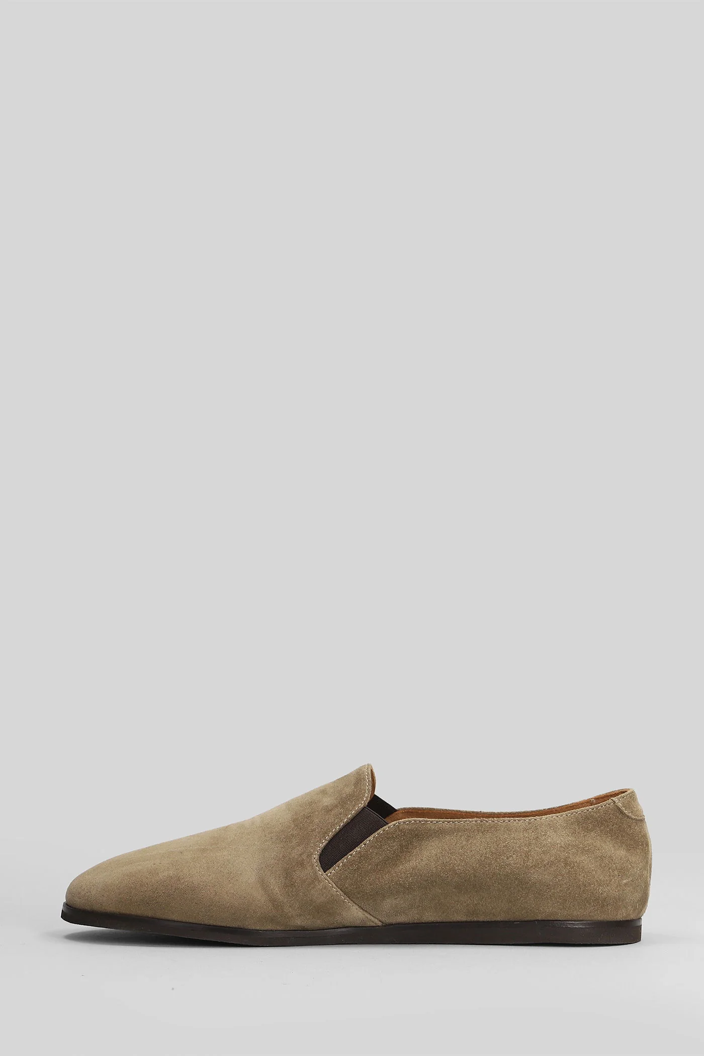 Slipper shoe Loafers in taupe suede - Image 3