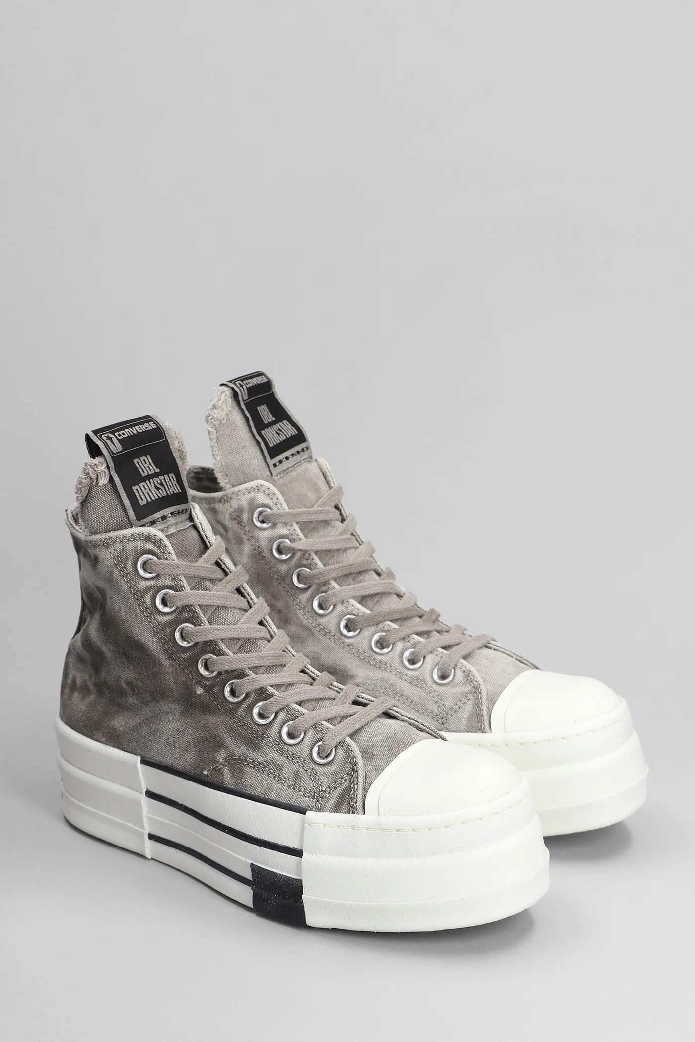 Dbl drkstar Sneakers in grey cotton - Image 2