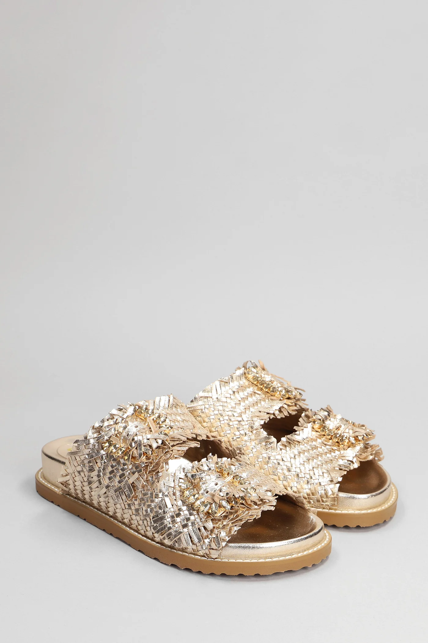 Flats in gold leather - Image 2