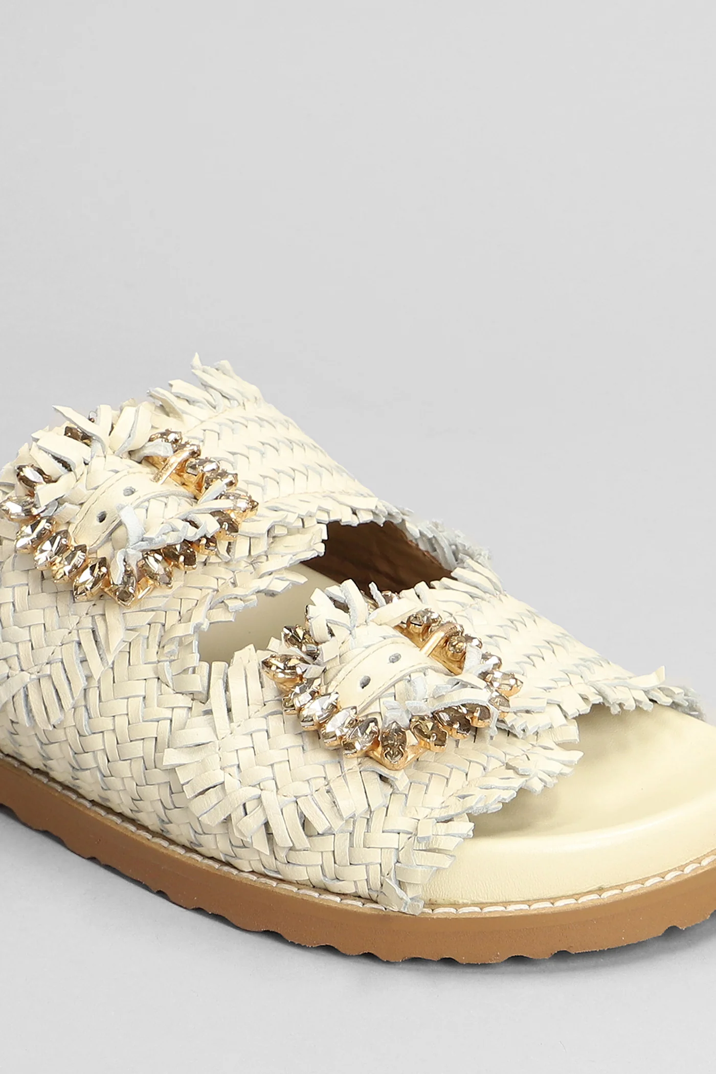 Flats in white leather - Image 5