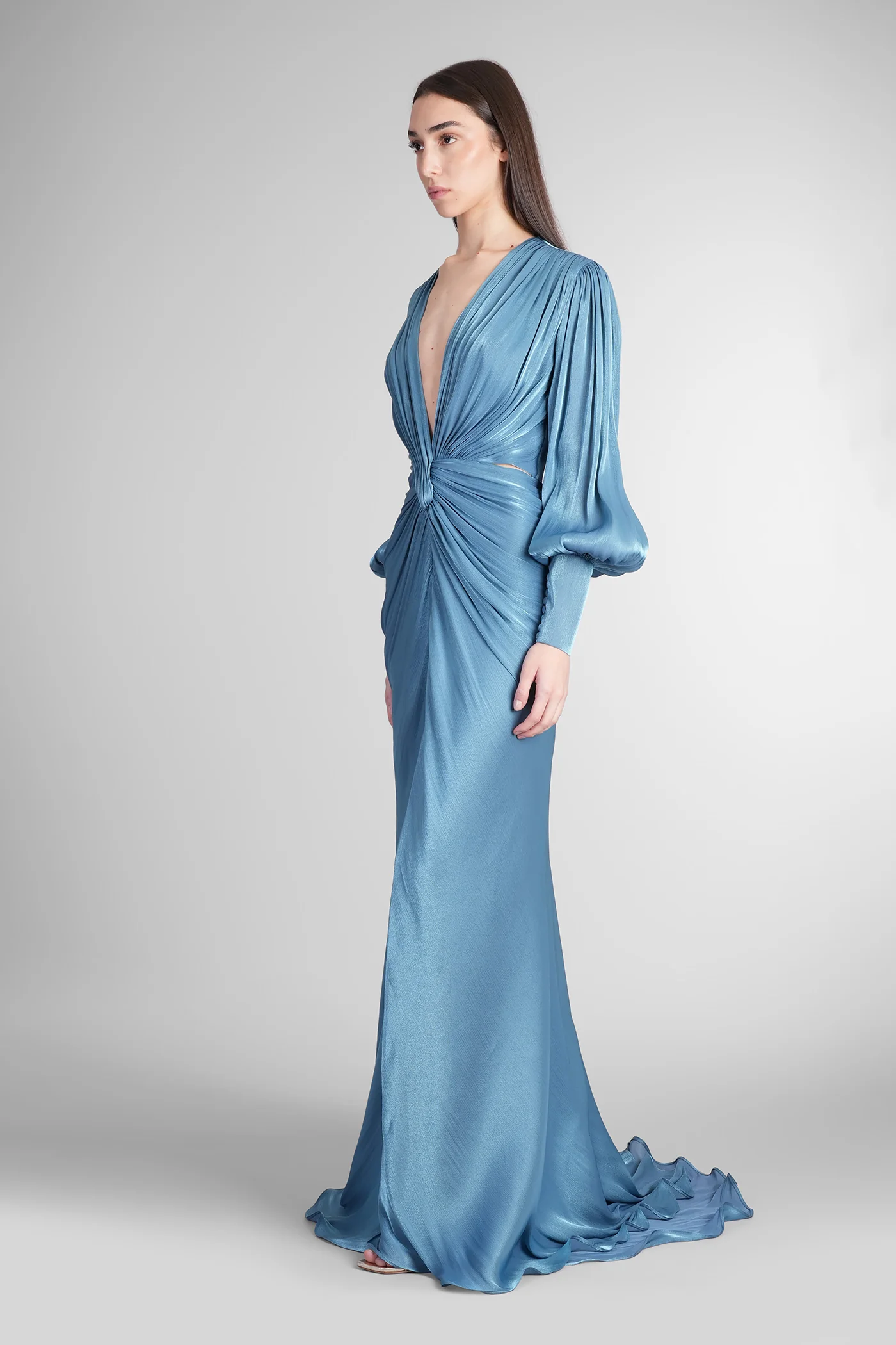 Adelia Dress woman in cyan polyester - Image 4