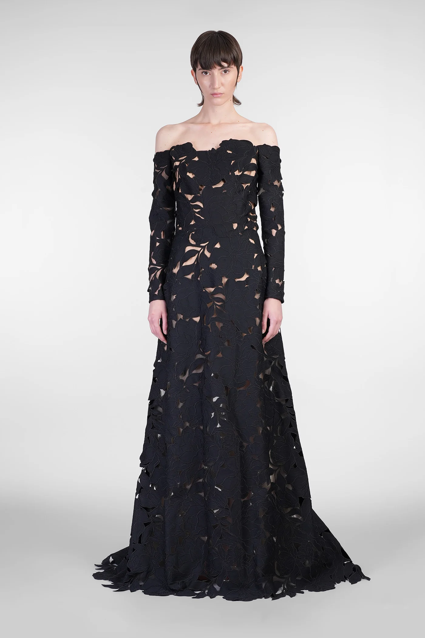 Kasia Long dress in black polyester