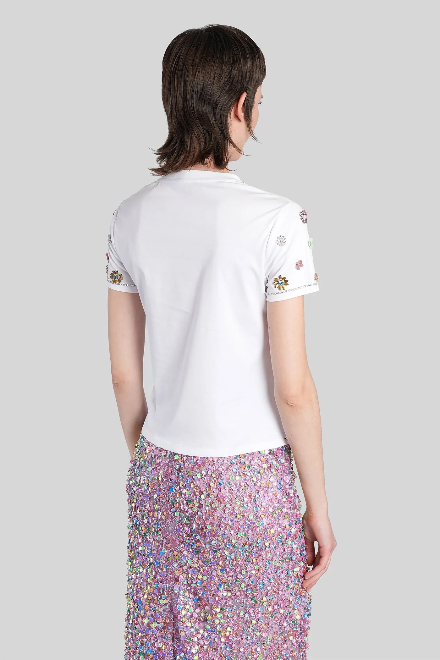 Lonnie T-Shirt in white cotton - Image 3