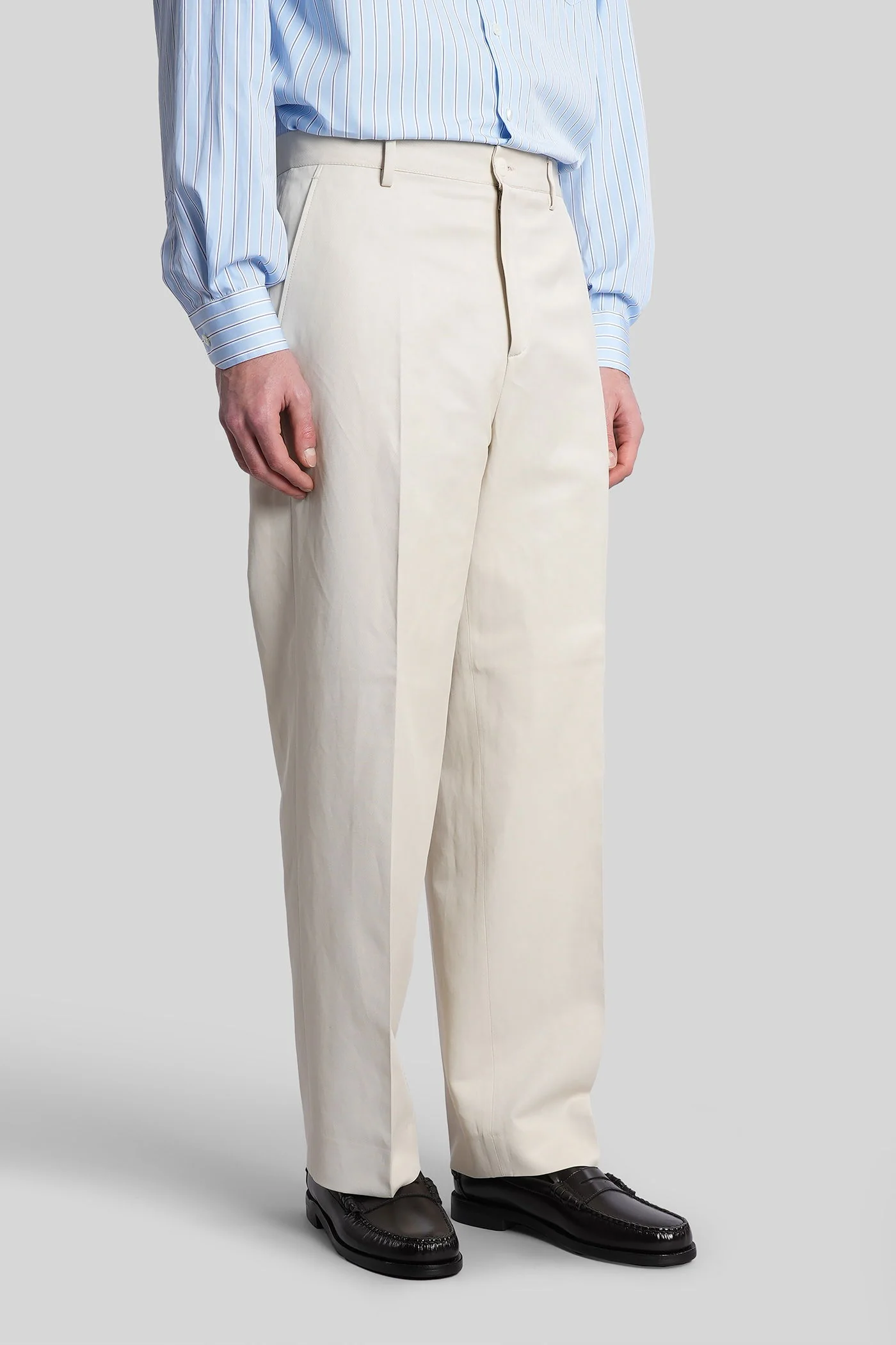 Alain Pants in beige viscose - Image 4