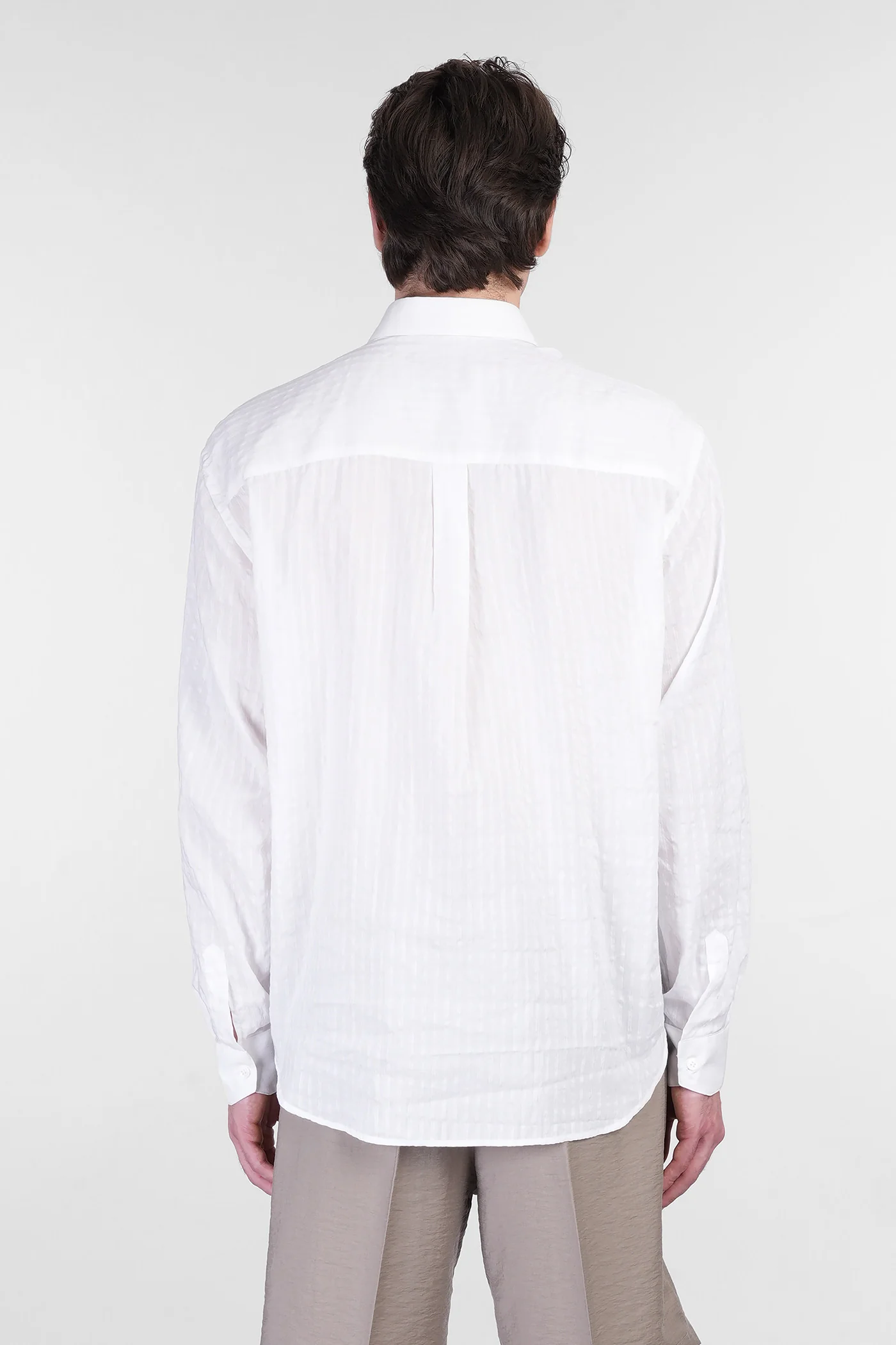Andrea Shirt in white linen - Image 3